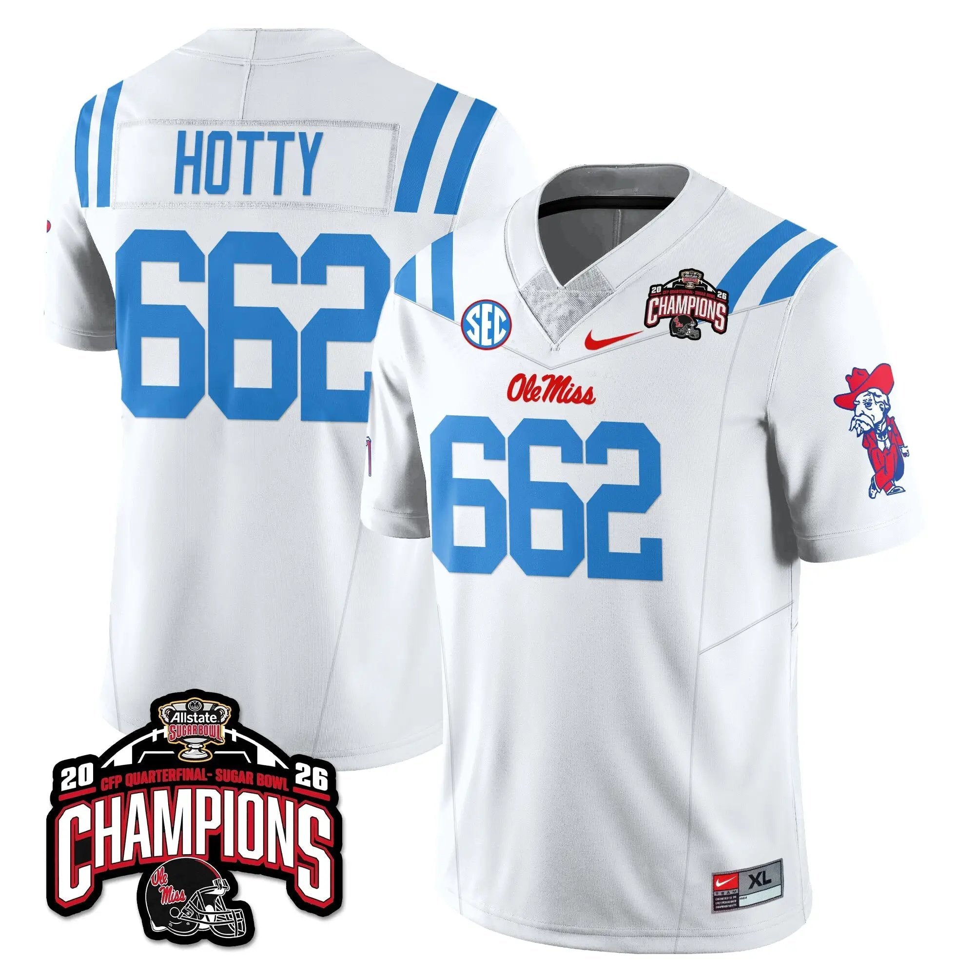 OMB Football Vapor Limited Jersey - Allstate Sugar Bowl Champions by Ole Miss Rebels
