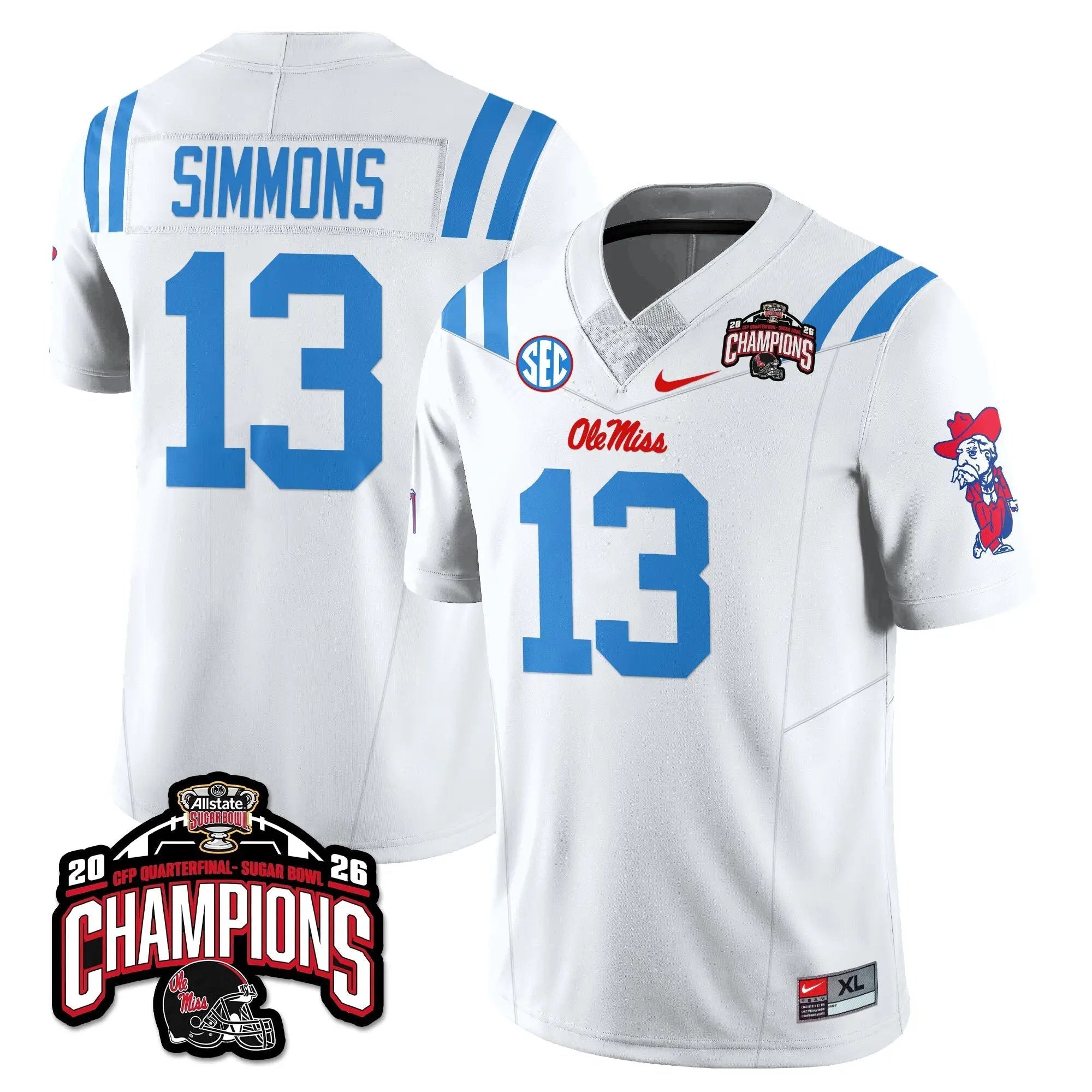 OMB Football Vapor Limited Jersey - Allstate Sugar Bowl Champions by Ole Miss Rebels