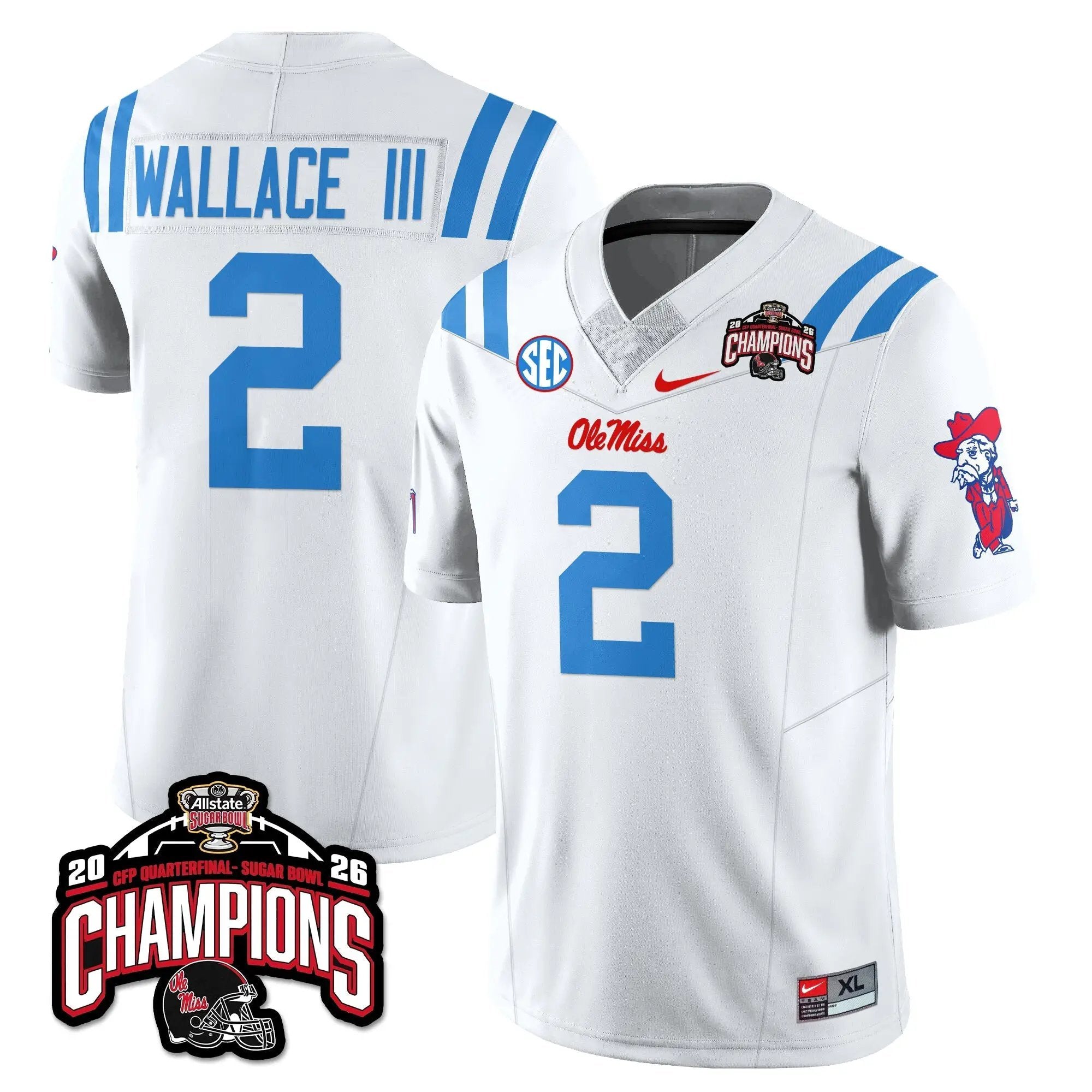 OMB Football Vapor Limited Jersey - Allstate Sugar Bowl Champions by Ole Miss Rebels