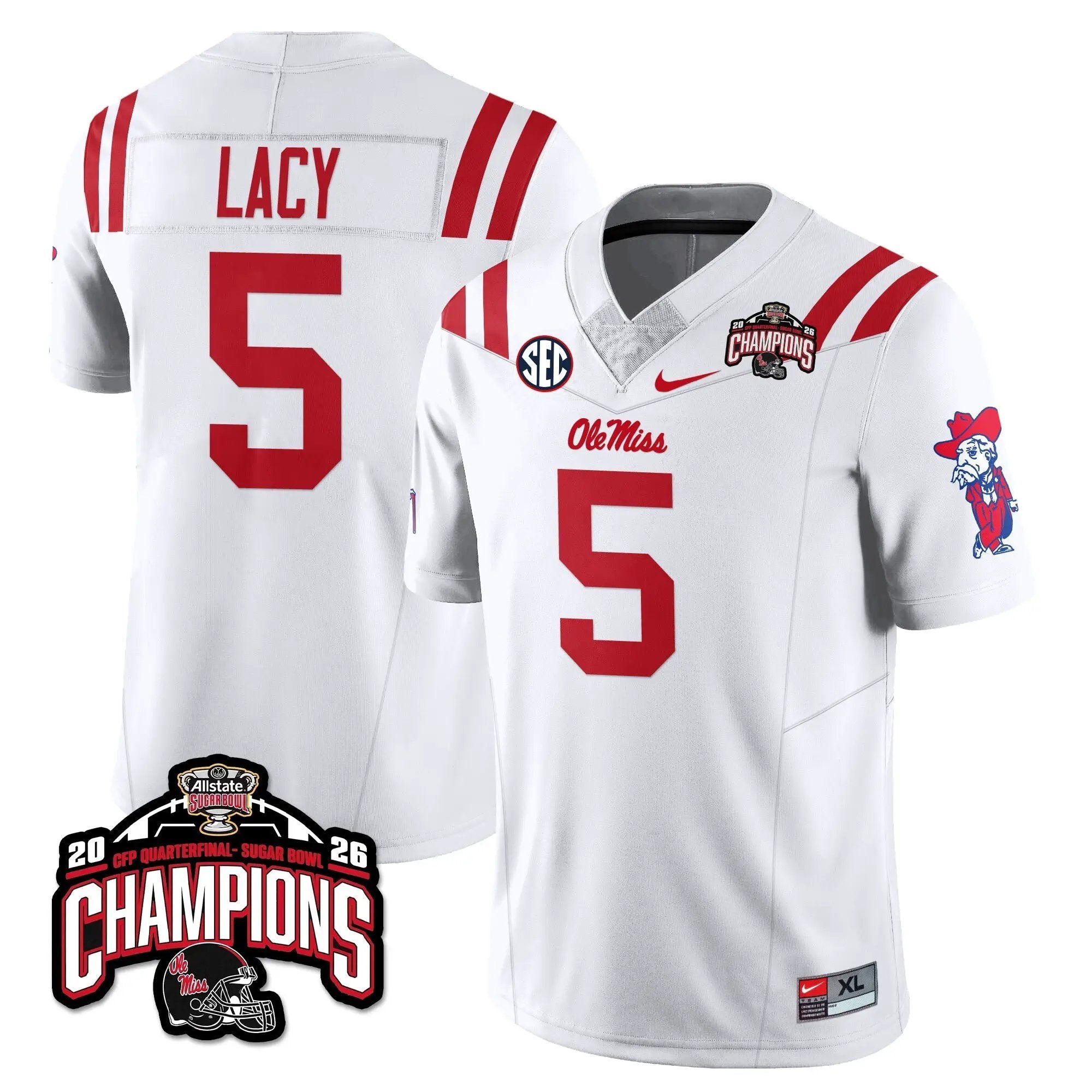OMB Football Vapor Limited Jersey - Allstate Sugar Bowl Champions by Ole Miss Rebels