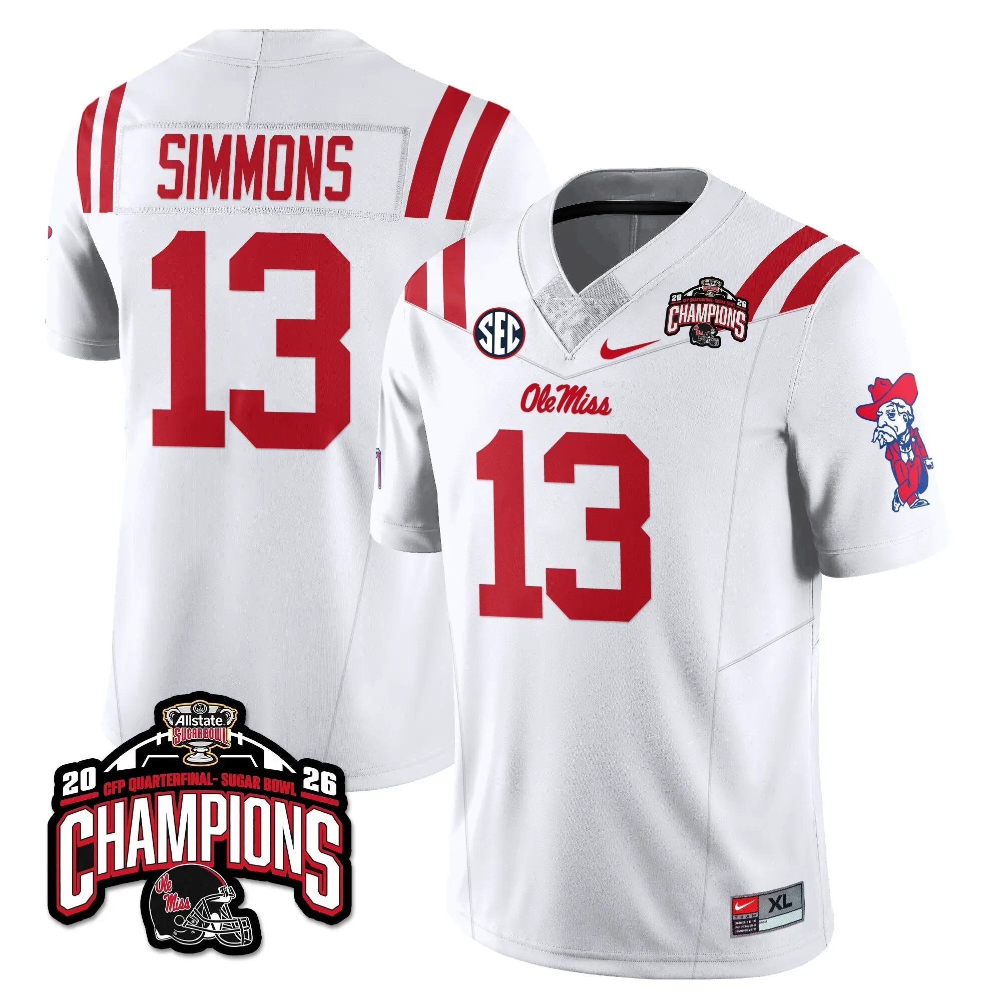 OMB Football Vapor Limited Jersey - Allstate Sugar Bowl Champions by Ole Miss Rebels