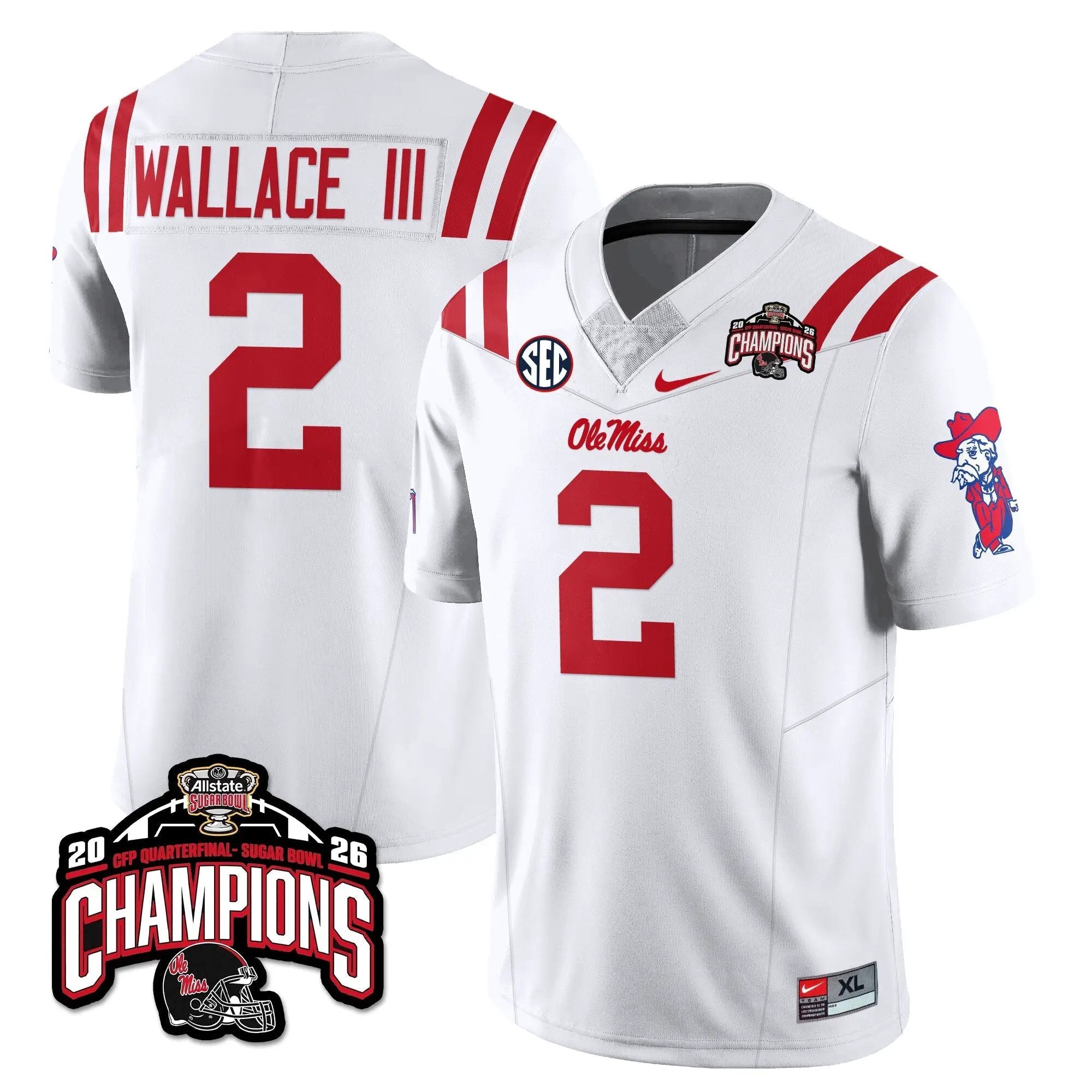 OMB Football Vapor Limited Jersey - Allstate Sugar Bowl Champions by Ole Miss Rebels