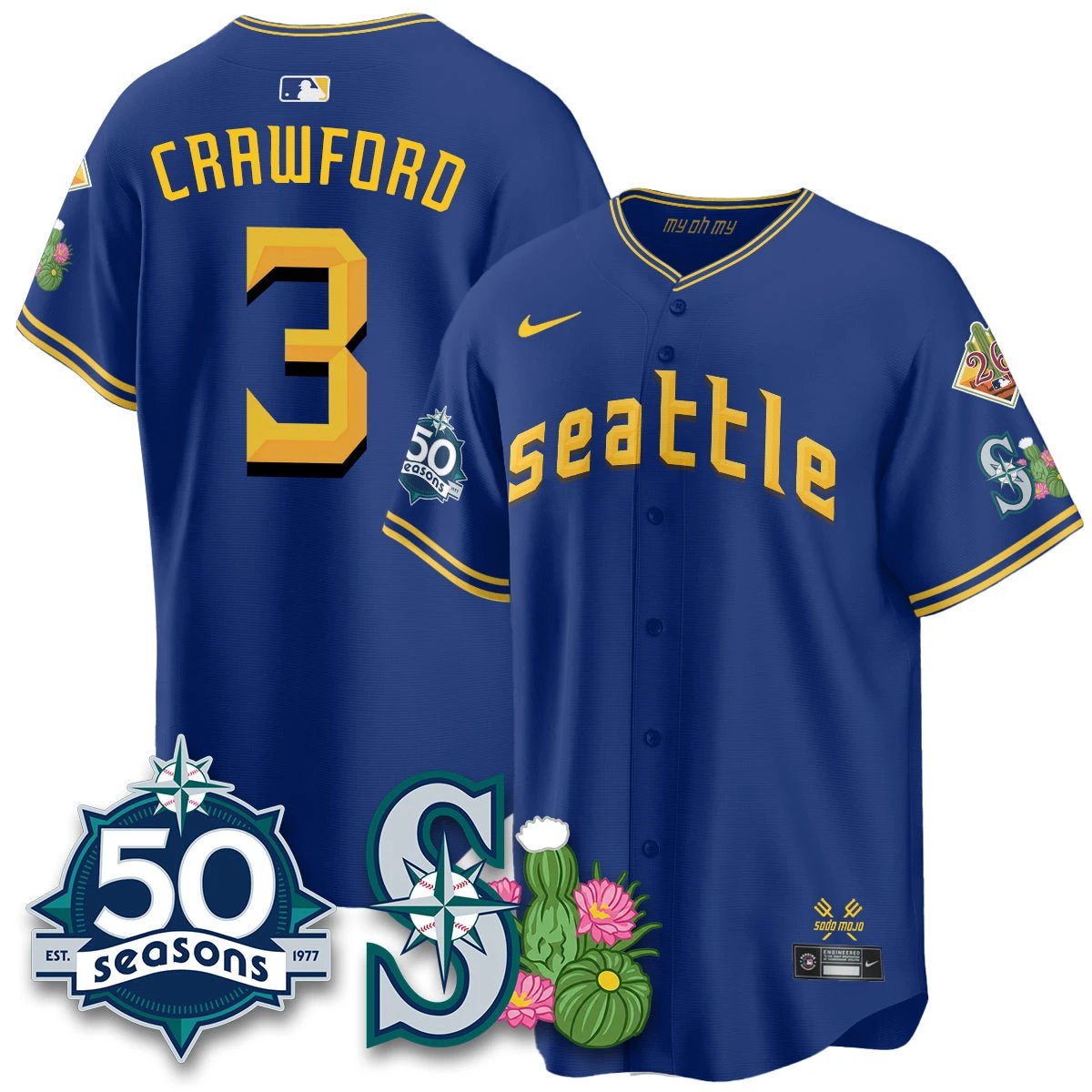 SEA 2026 Spring Training Vapor Limited Jersey - 50th Anniversary - All Stitched by Seattle Mariners