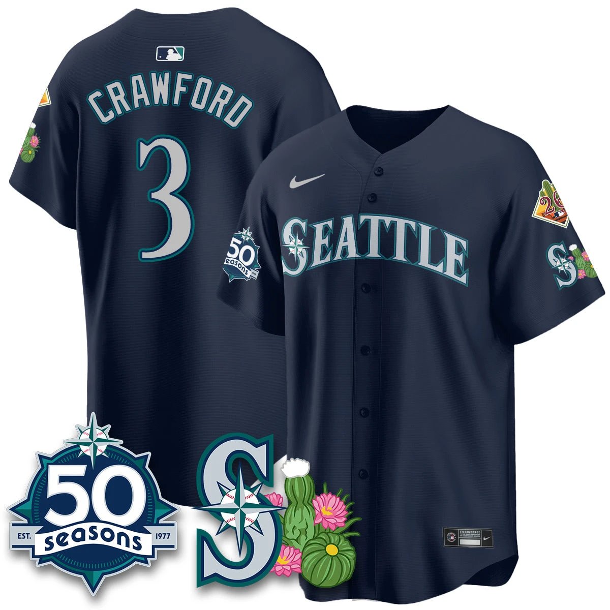 SEA 2026 Spring Training Vapor Limited Jersey - 50th Anniversary - All Stitched by Seattle Mariners