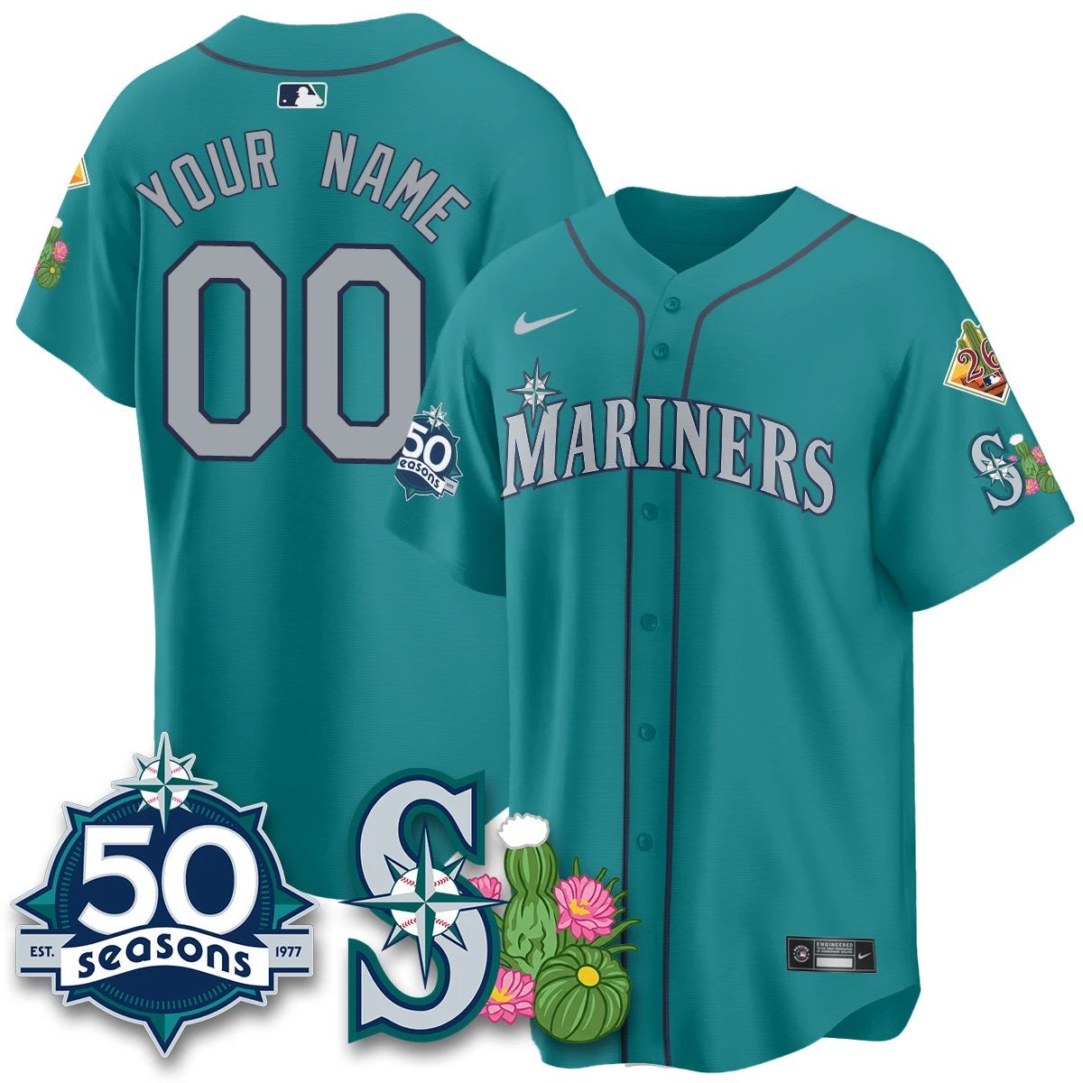 Custom SEA 2026 Spring Training Vapor Limited Jersey - 50th Anniversary - All Stitched by Seattle Mariners