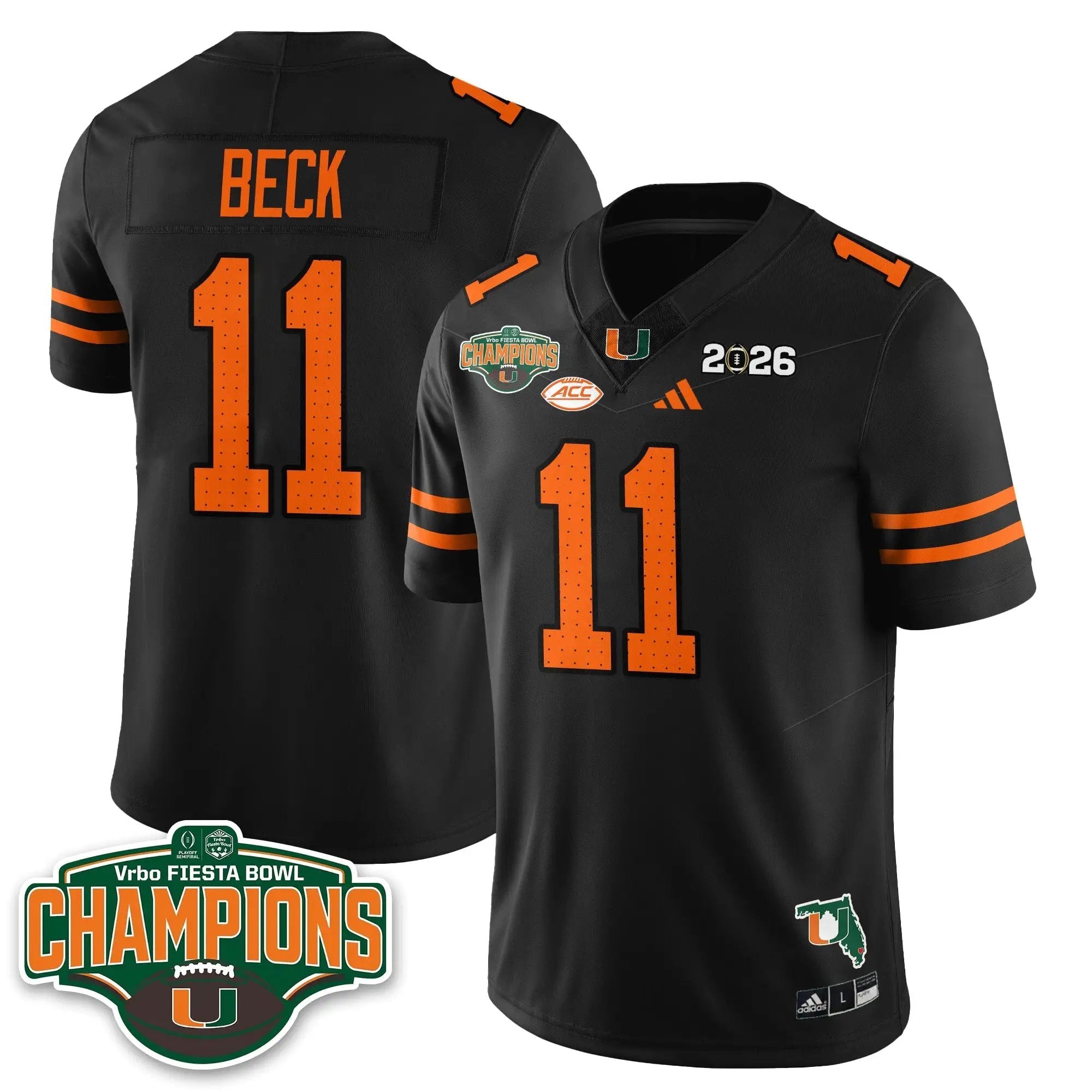 MIA Football Vapor Limited Jersey V2 - Fiesta Bowl Champions by Miami Hurricanes