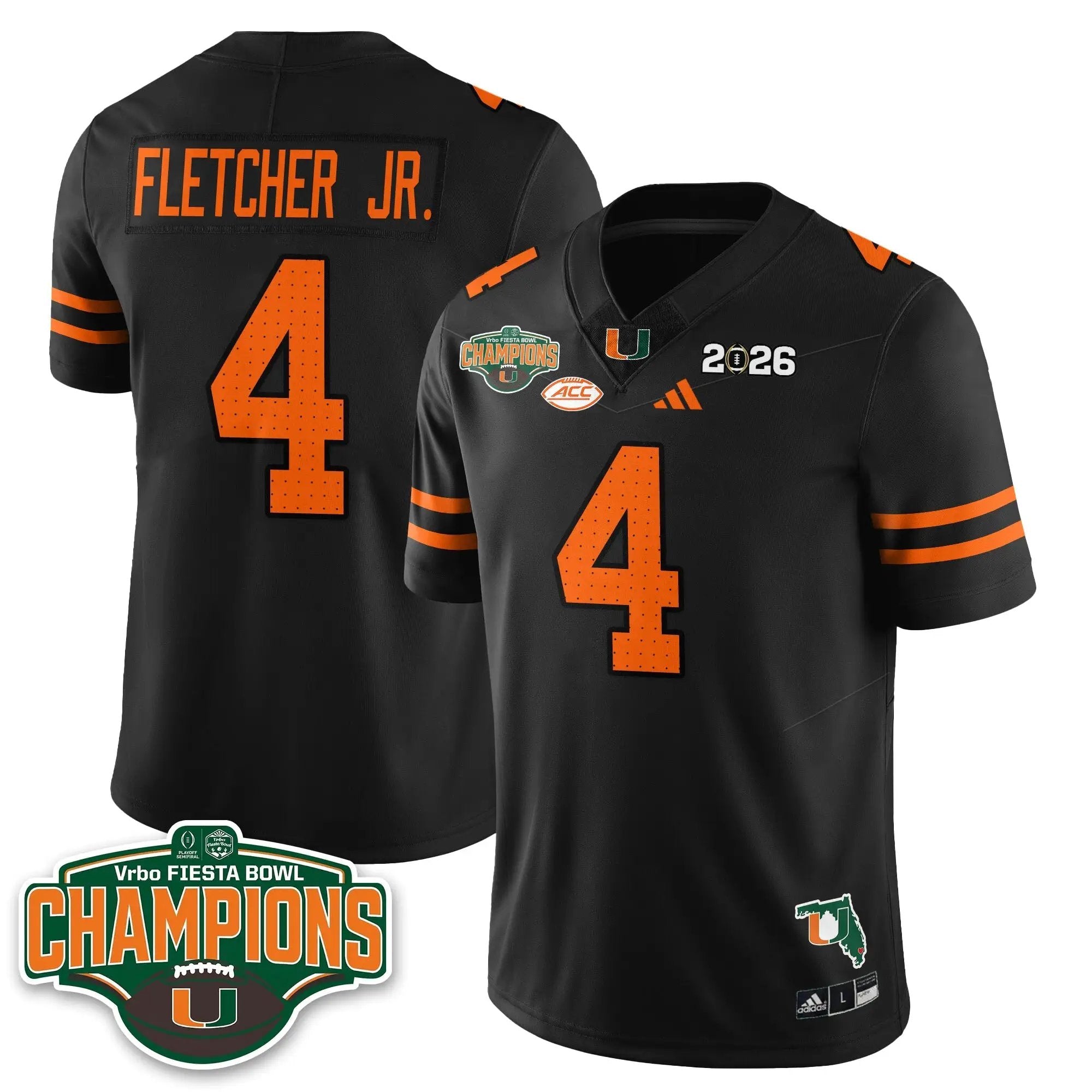 MIA Football Vapor Limited Jersey V2 - Fiesta Bowl Champions by Miami Hurricanes