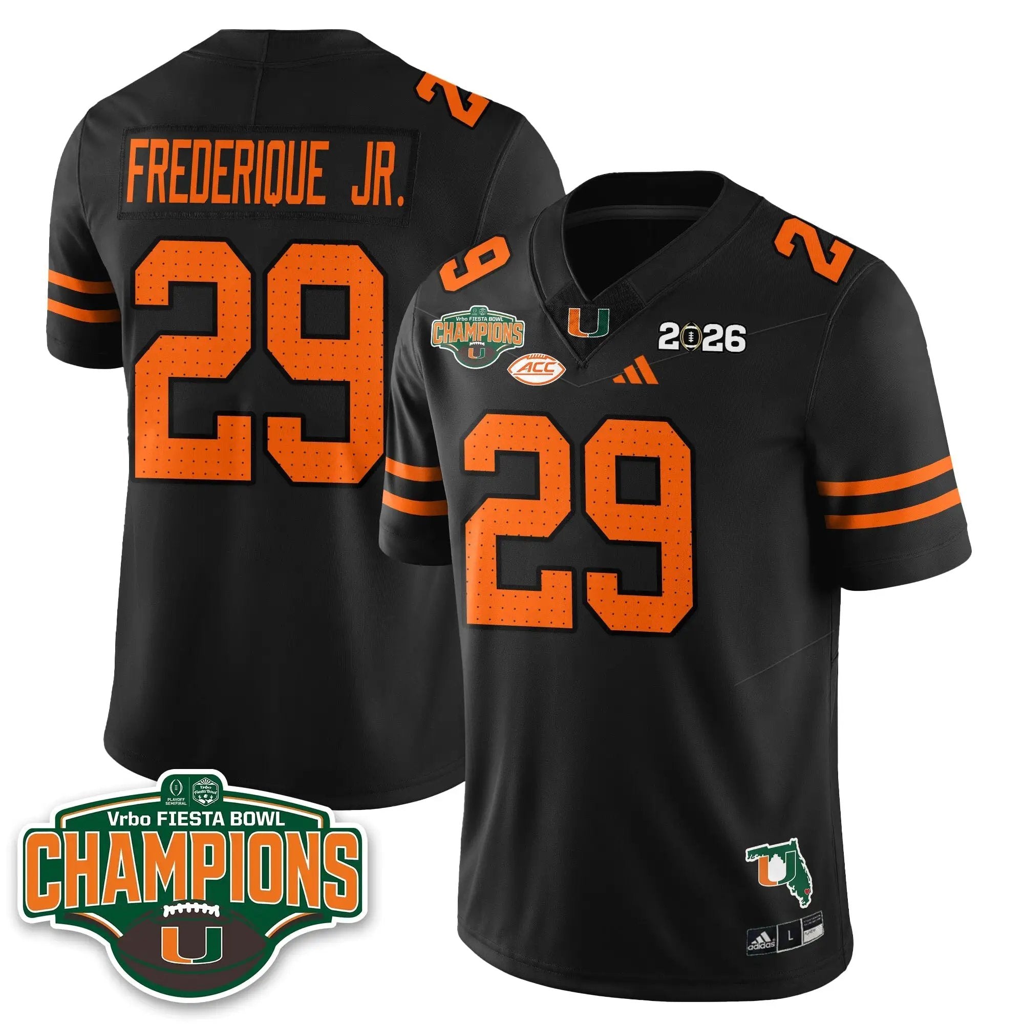 MIA Football Vapor Limited Jersey V2 - Fiesta Bowl Champions by Miami Hurricanes
