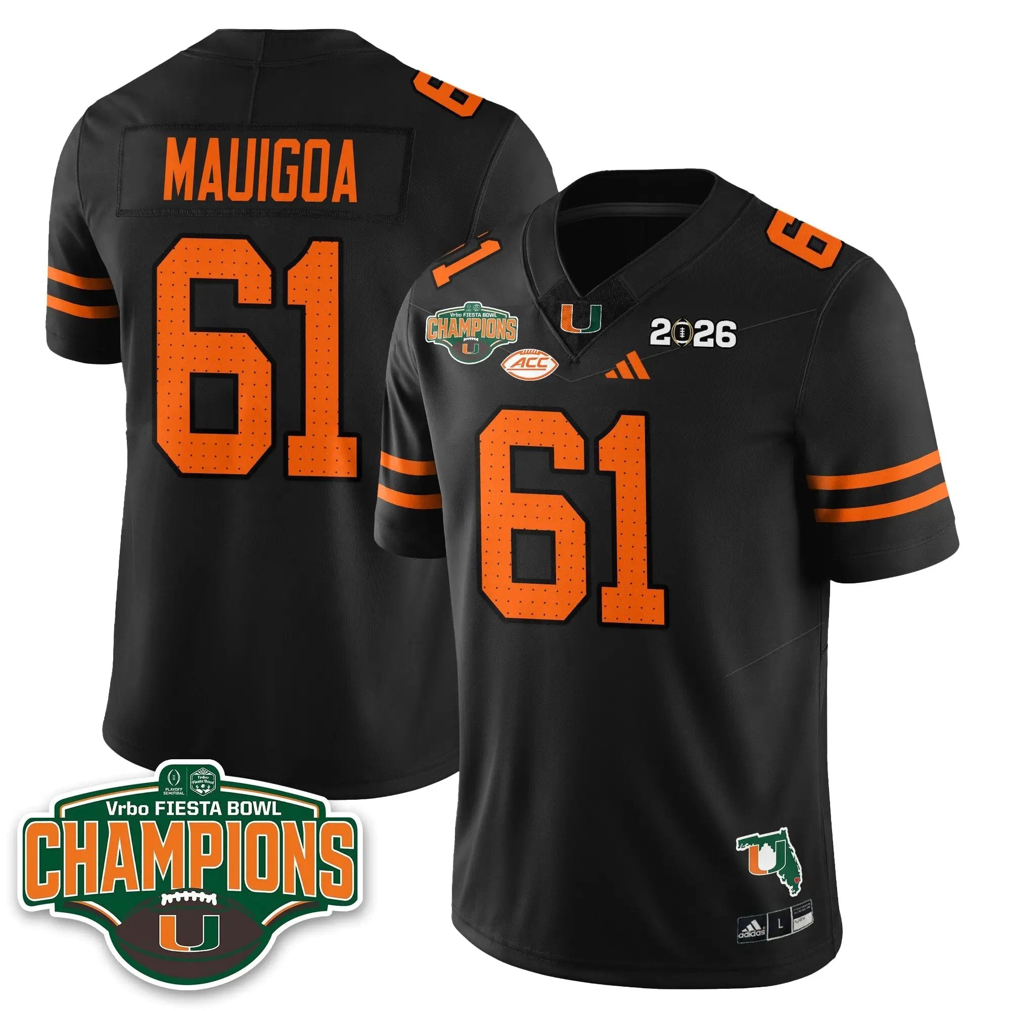MIA Football Vapor Limited Jersey V2 - Fiesta Bowl Champions by Miami Hurricanes