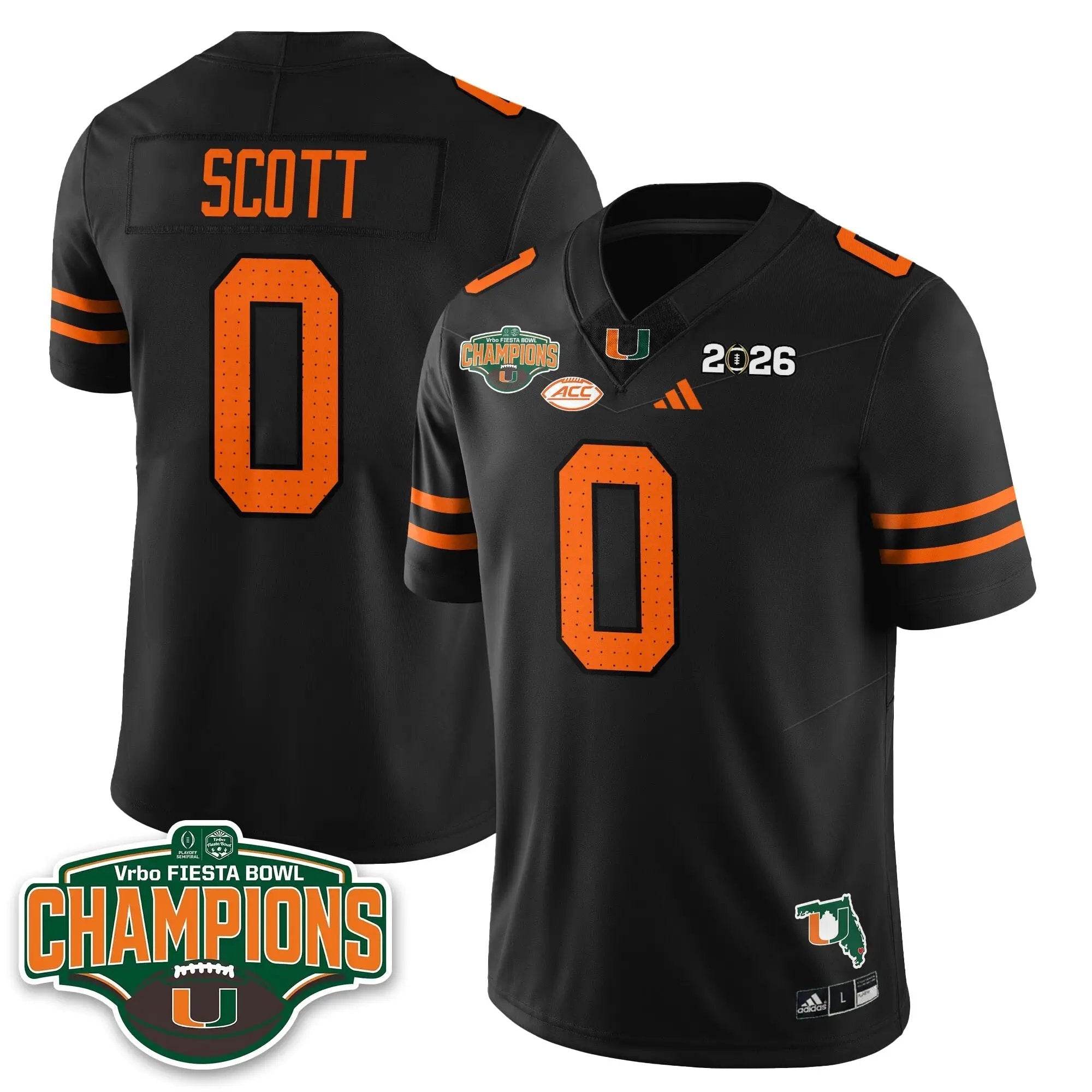 MIA Football Vapor Limited Jersey V2 - Fiesta Bowl Champions by Miami Hurricanes