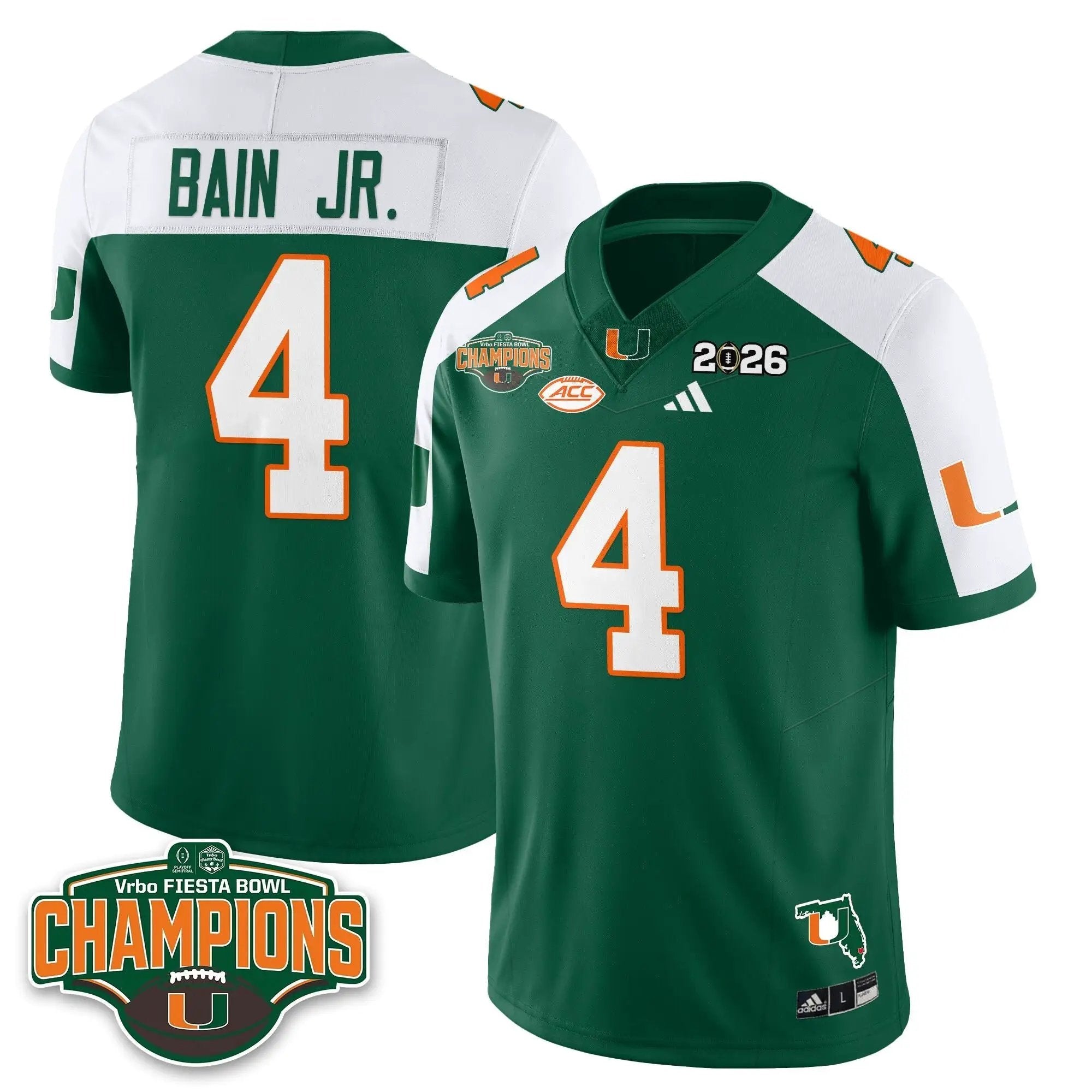 MIA Football Vapor Limited Jersey V2 - Fiesta Bowl Champions by Miami Hurricanes