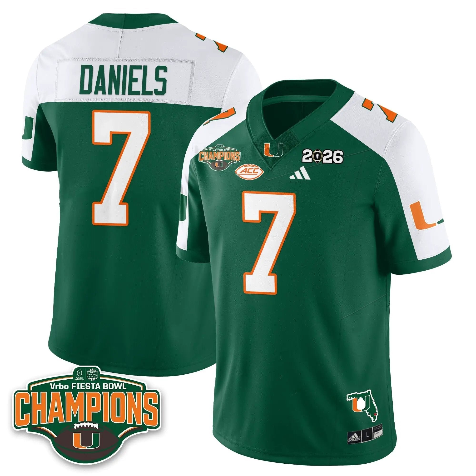 MIA Football Vapor Limited Jersey V2 - Fiesta Bowl Champions by Miami Hurricanes