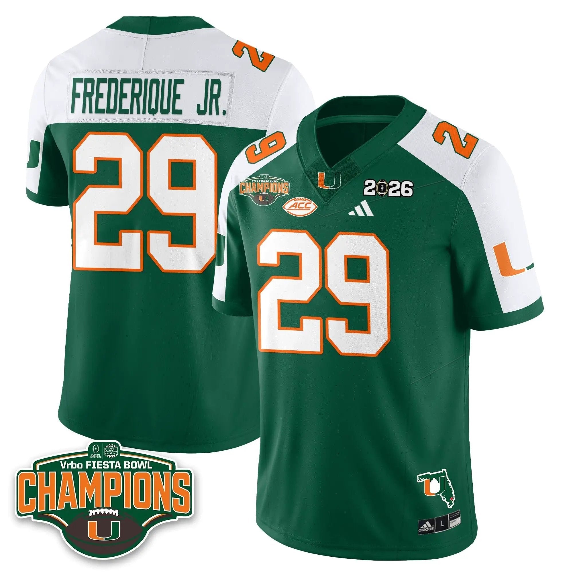 MIA Football Vapor Limited Jersey V2 - Fiesta Bowl Champions by Miami Hurricanes