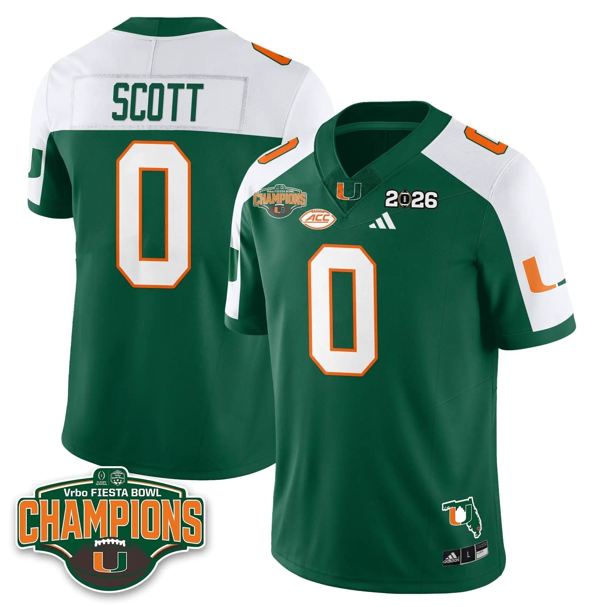 MIA Football Vapor Limited Jersey V2 - Fiesta Bowl Champions by Miami Hurricanes