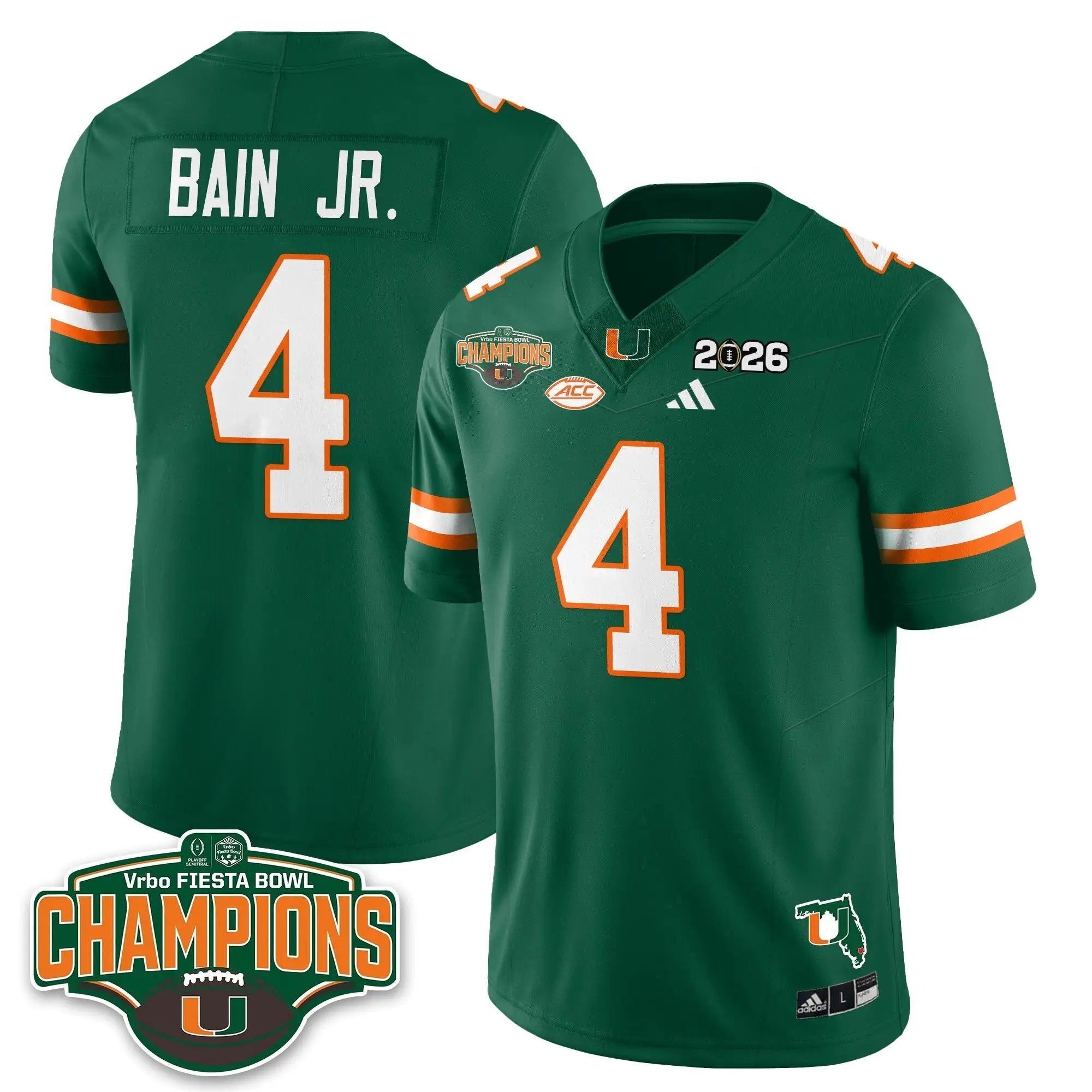MIA Football Vapor Limited Jersey V2 - Fiesta Bowl Champions by Miami Hurricanes