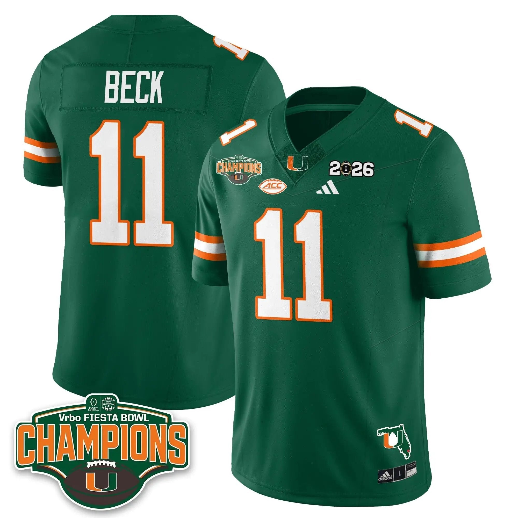 MIA Football Vapor Limited Jersey V2 - Fiesta Bowl Champions by Miami Hurricanes