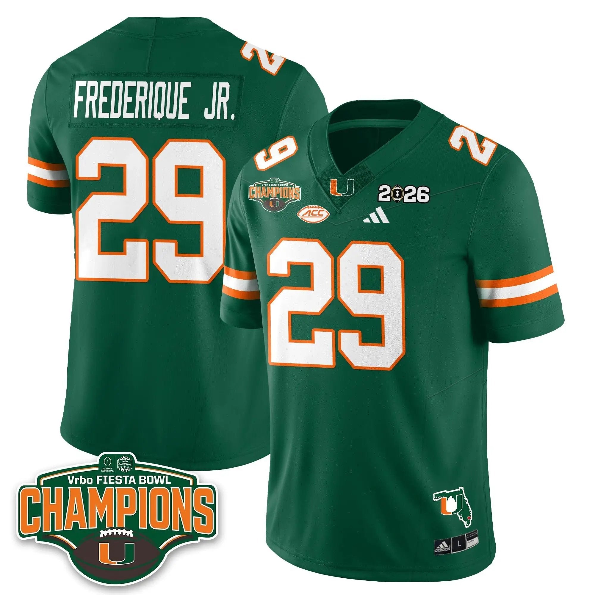 MIA Football Vapor Limited Jersey V2 - Fiesta Bowl Champions by Miami Hurricanes