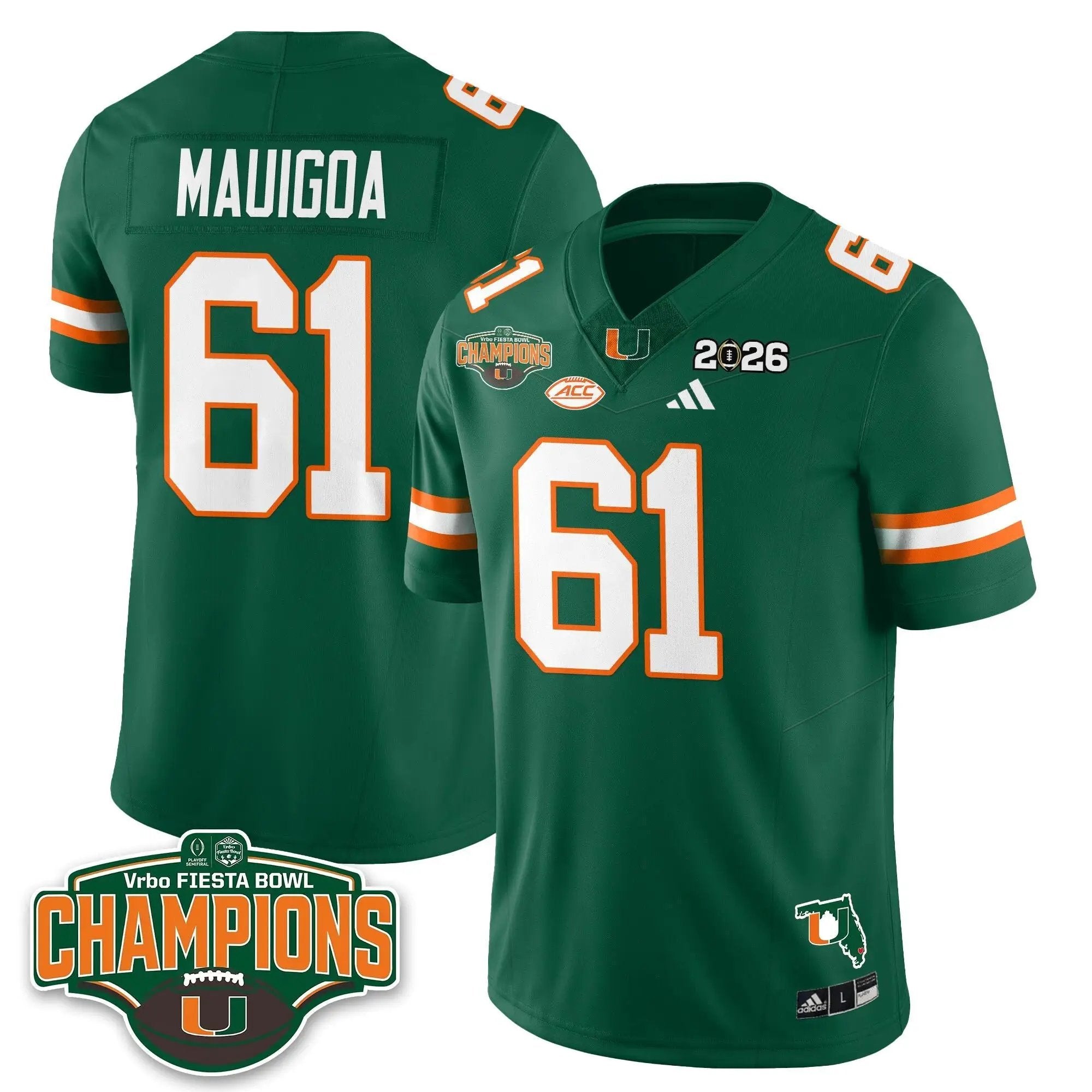 MIA Football Vapor Limited Jersey V2 - Fiesta Bowl Champions by Miami Hurricanes
