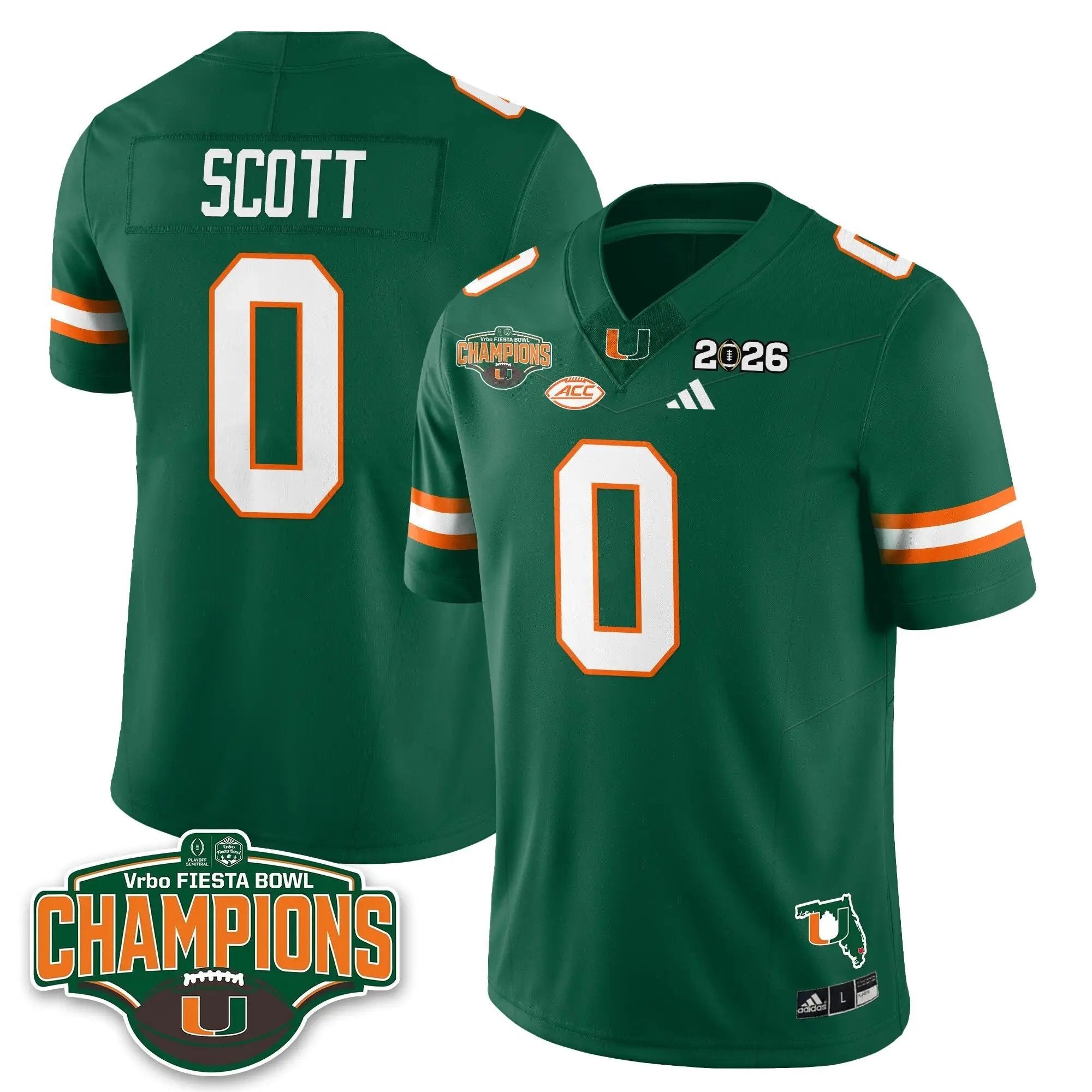 MIA Football Vapor Limited Jersey V2 - Fiesta Bowl Champions by Miami Hurricanes