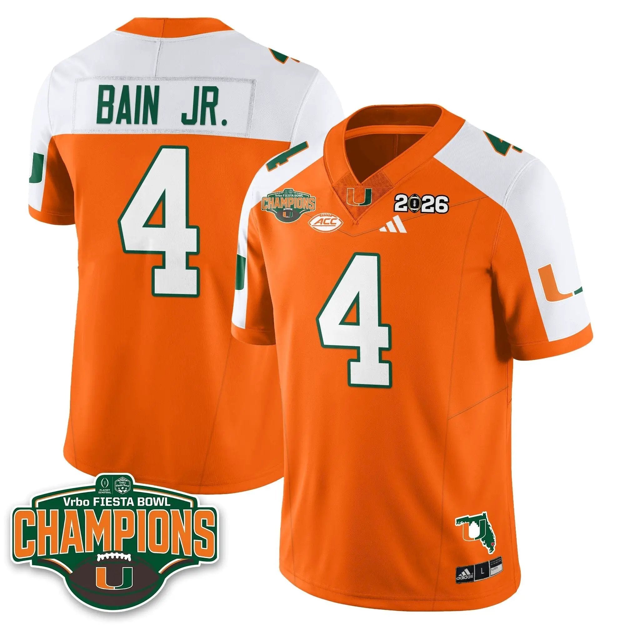 MIA Football Vapor Limited Jersey V2 - Fiesta Bowl Champions by Miami Hurricanes