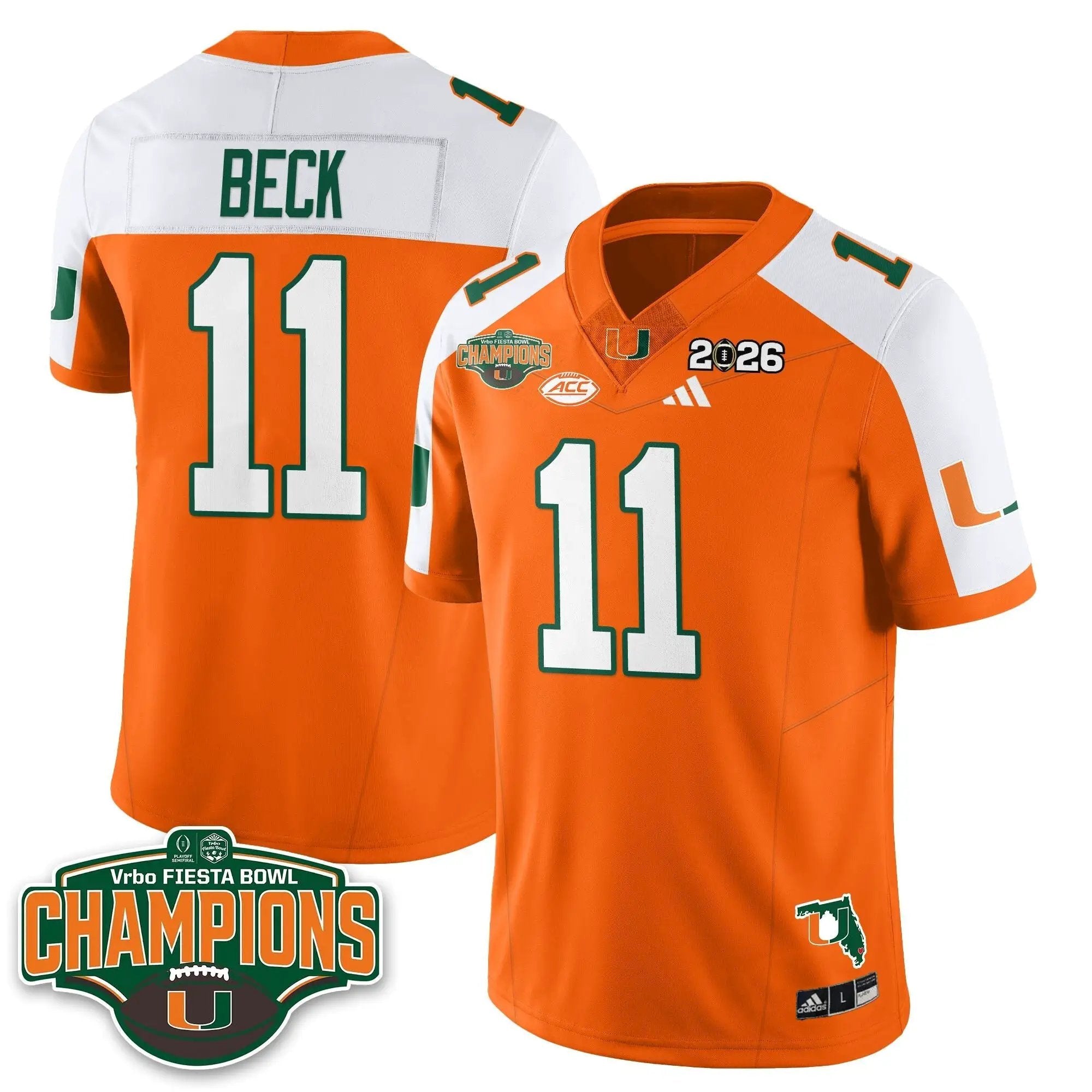 MIA Football Vapor Limited Jersey V2 - Fiesta Bowl Champions by Miami Hurricanes