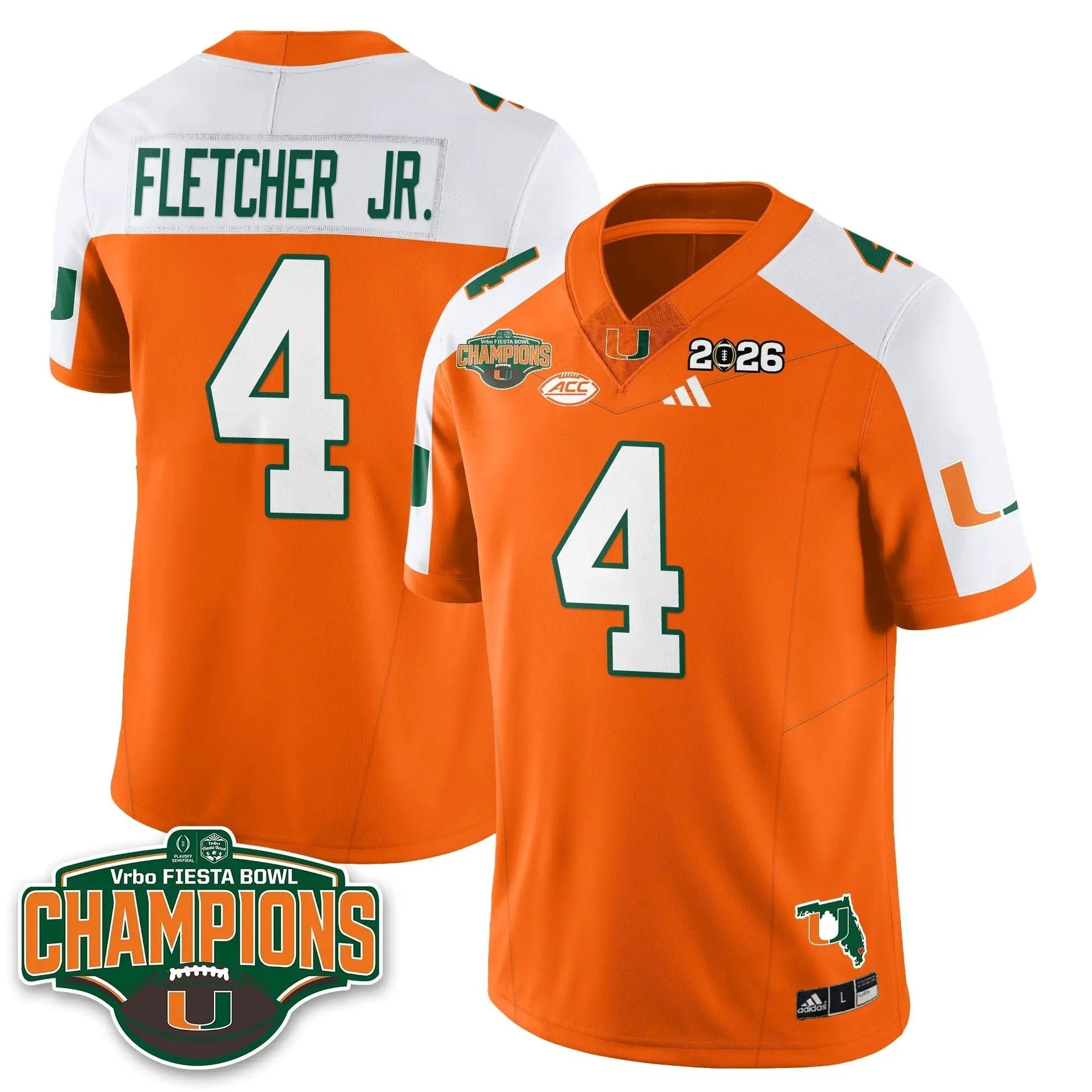 MIA Football Vapor Limited Jersey V2 - Fiesta Bowl Champions by Miami Hurricanes