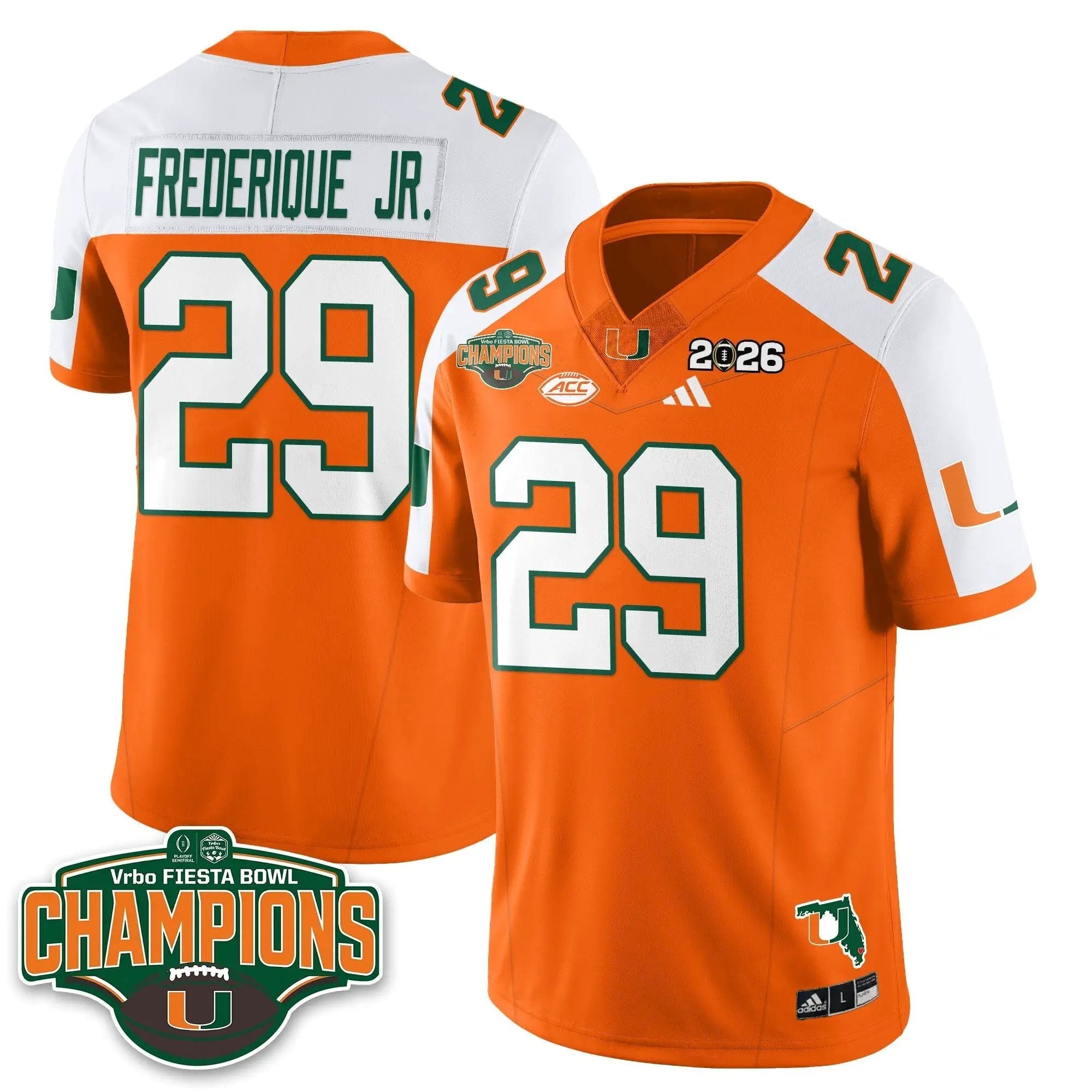 MIA Football Vapor Limited Jersey V2 - Fiesta Bowl Champions by Miami Hurricanes