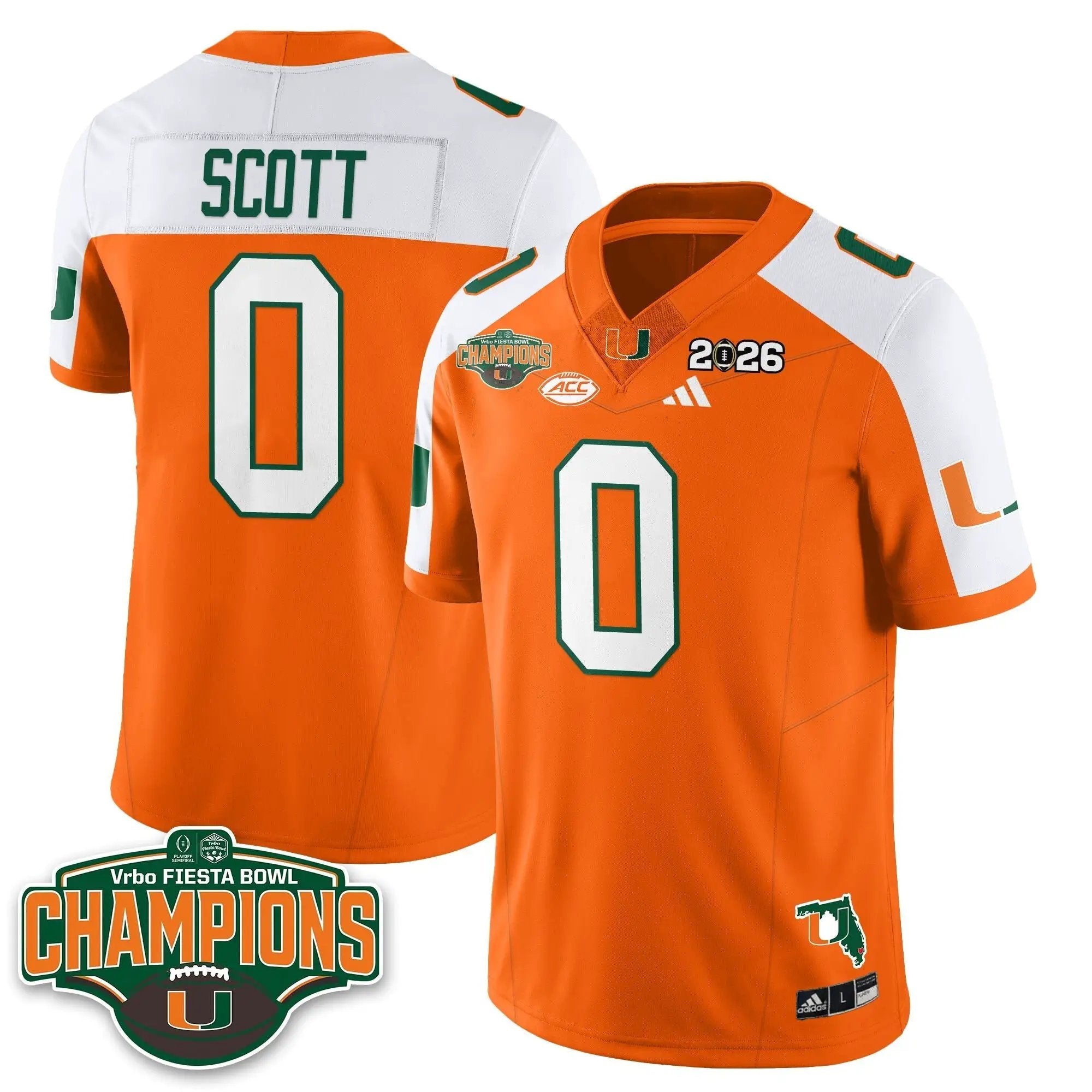 MIA Football Vapor Limited Jersey V2 - Fiesta Bowl Champions by Miami Hurricanes
