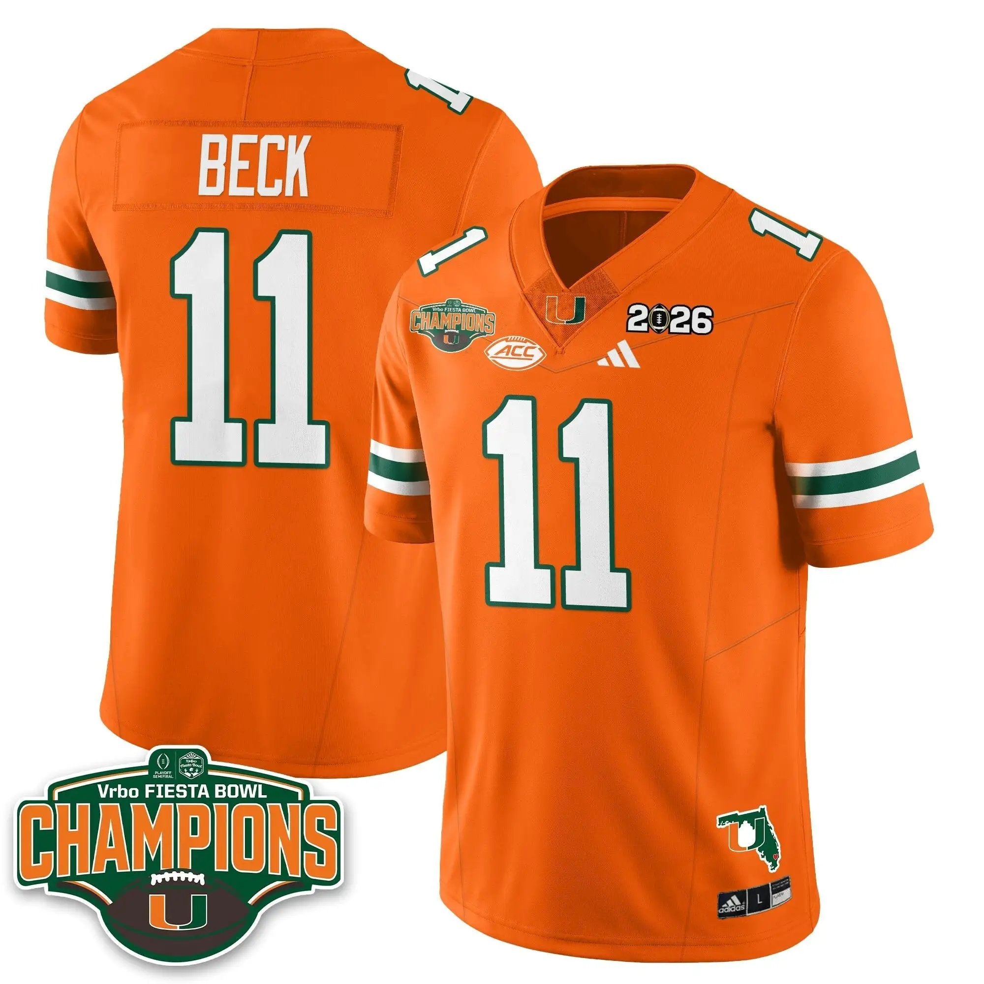 MIA Football Vapor Limited Jersey V2 - Fiesta Bowl Champions by Miami Hurricanes