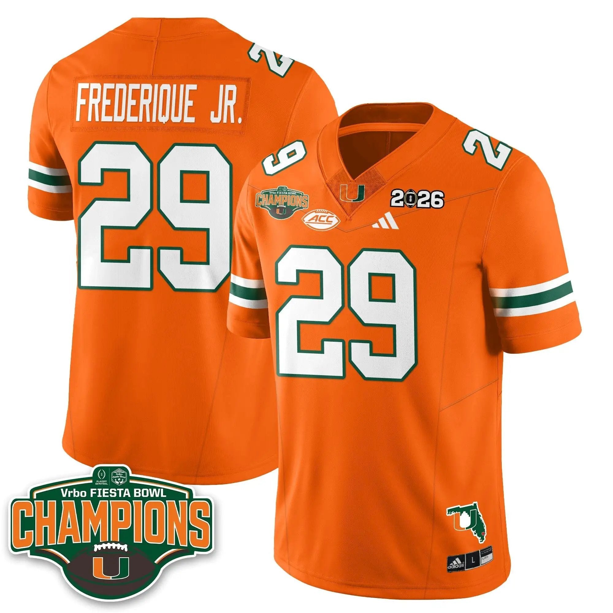 MIA Football Vapor Limited Jersey V2 - Fiesta Bowl Champions by Miami Hurricanes
