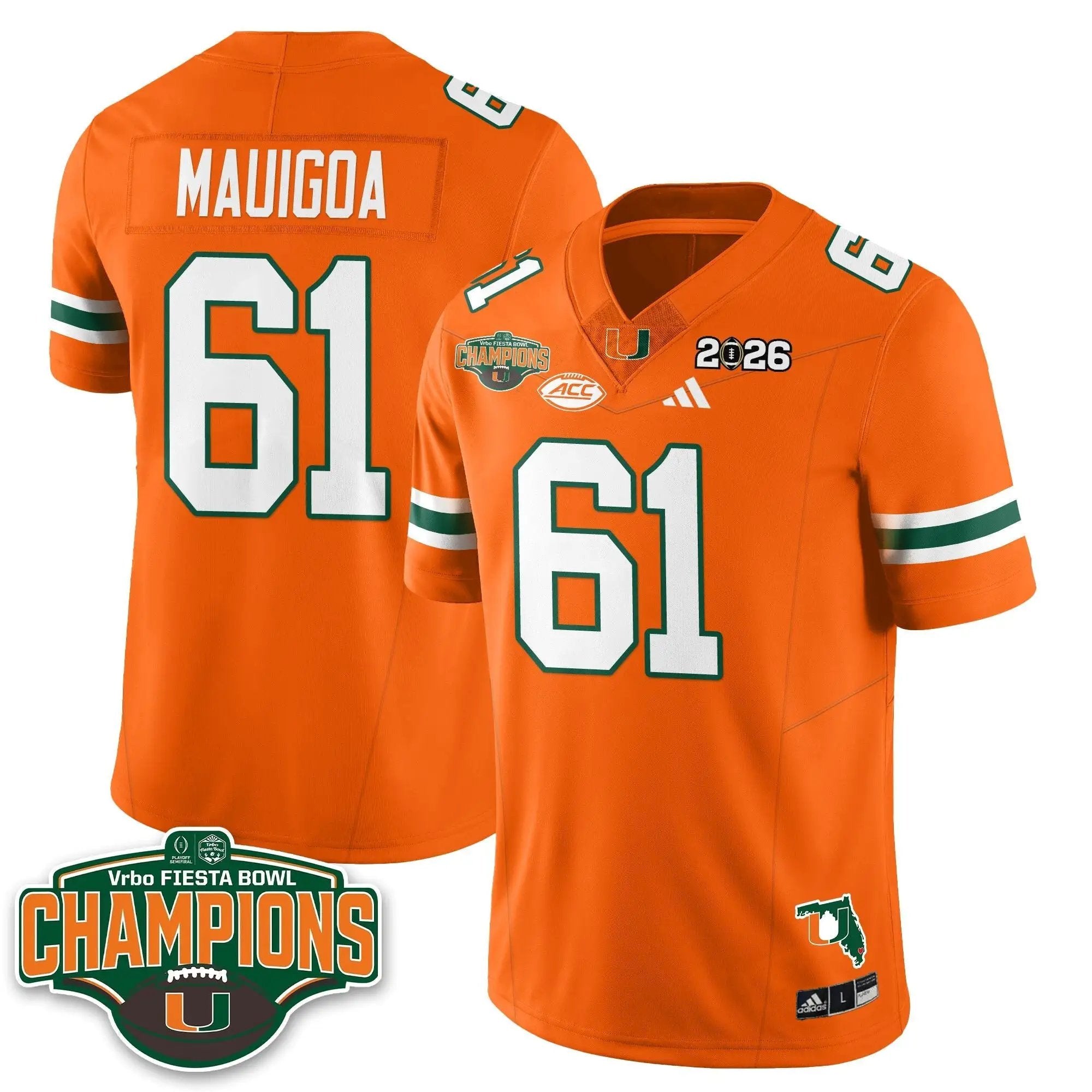 MIA Football Vapor Limited Jersey V2 - Fiesta Bowl Champions by Miami Hurricanes