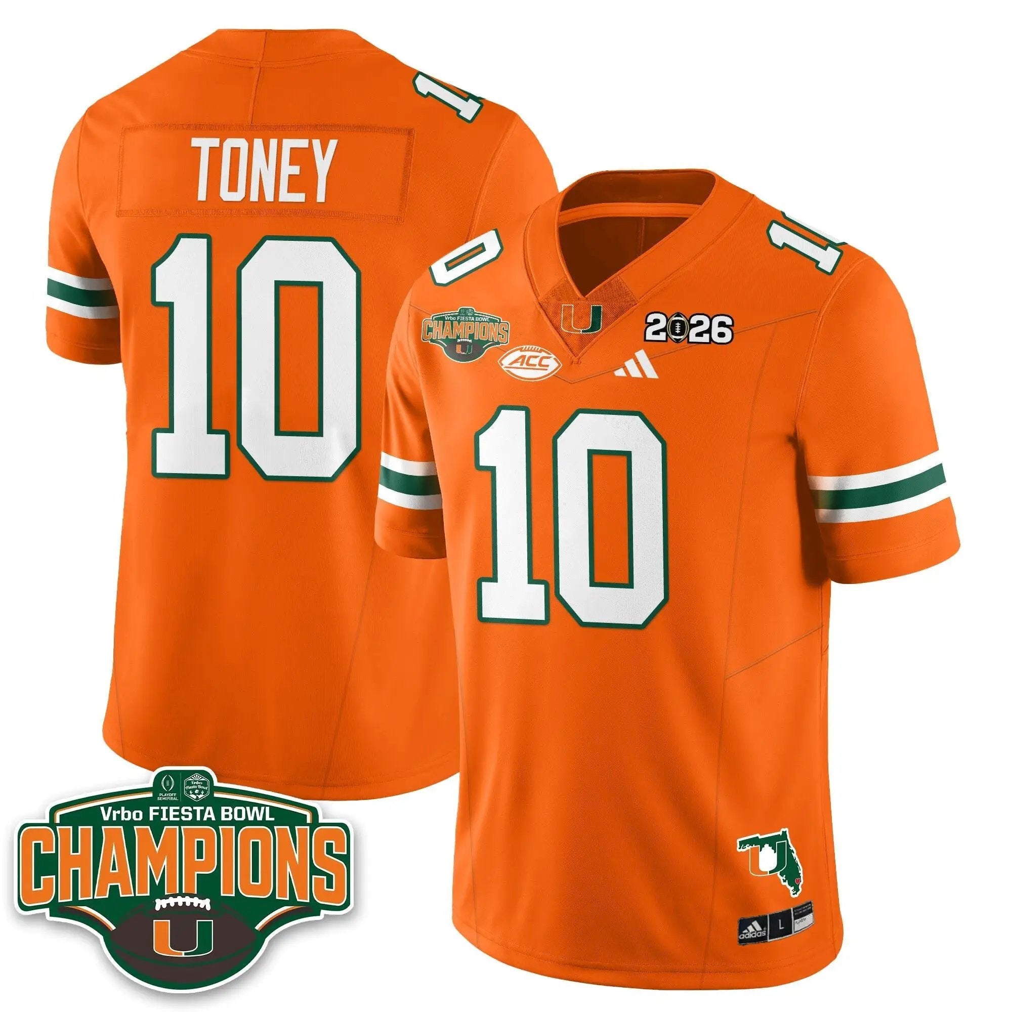 MIA Football Vapor Limited Jersey V2 - Fiesta Bowl Champions by Miami Hurricanes