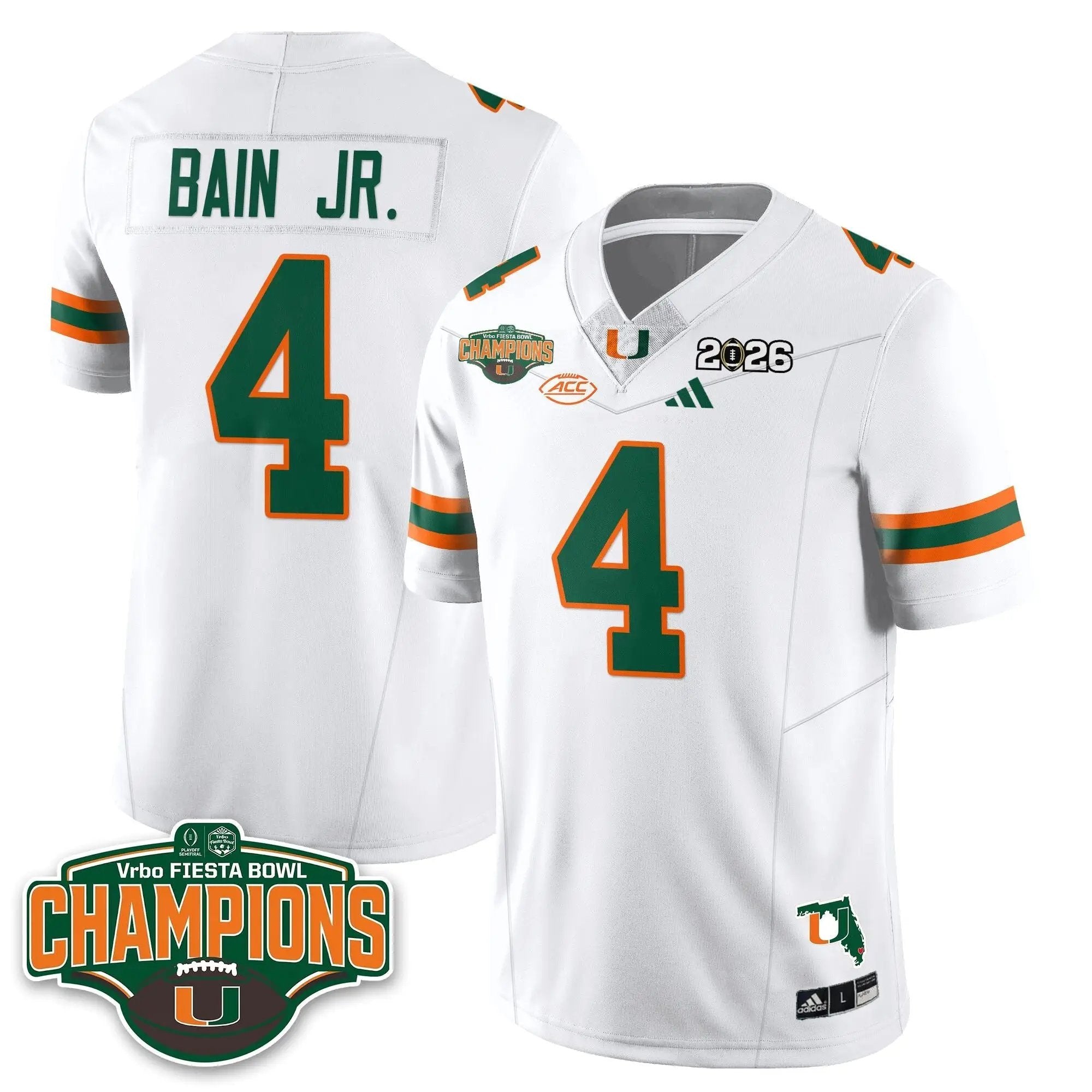 MIA Football Vapor Limited Jersey V2 - Fiesta Bowl Champions by Miami Hurricanes