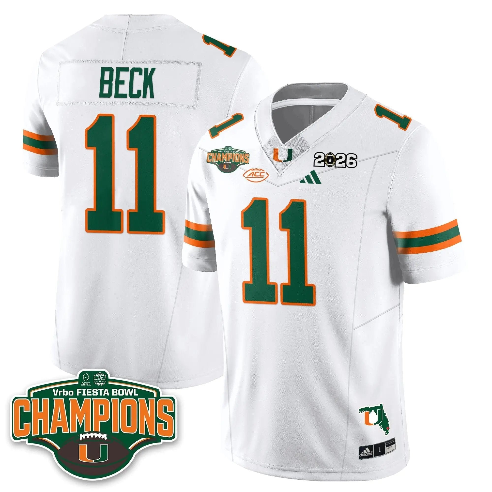 MIA Football Vapor Limited Jersey V2 - Fiesta Bowl Champions by Miami Hurricanes