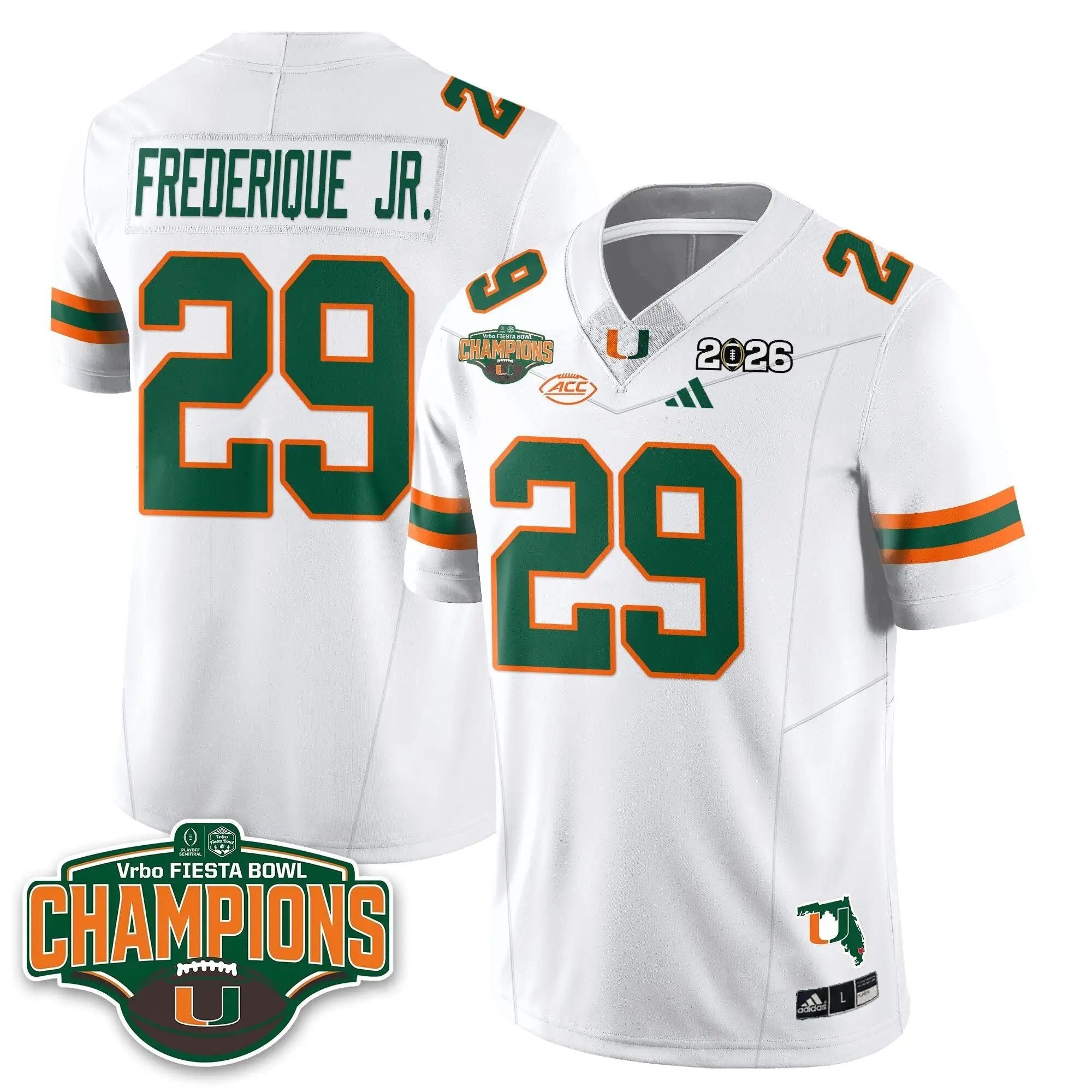 MIA Football Vapor Limited Jersey V2 - Fiesta Bowl Champions by Miami Hurricanes