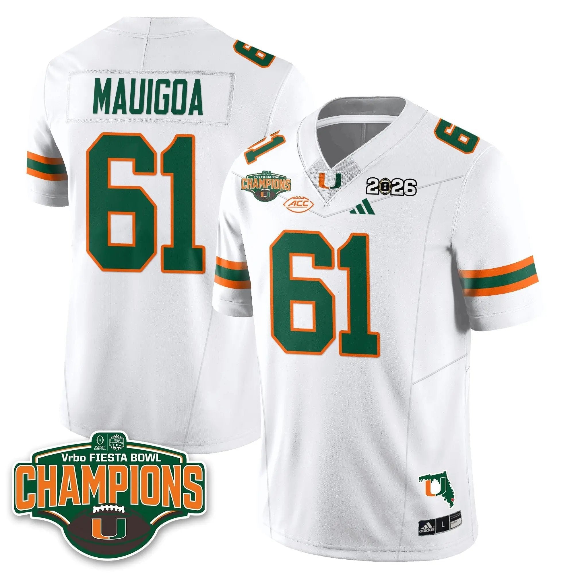 MIA Football Vapor Limited Jersey V2 - Fiesta Bowl Champions by Miami Hurricanes