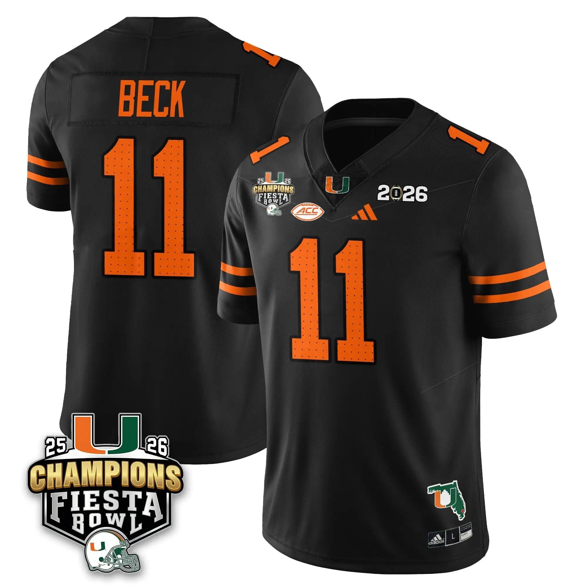 MIA Football Vapor Limited Jersey V3 - Fiesta Bowl Champions by Miami Hurricanes