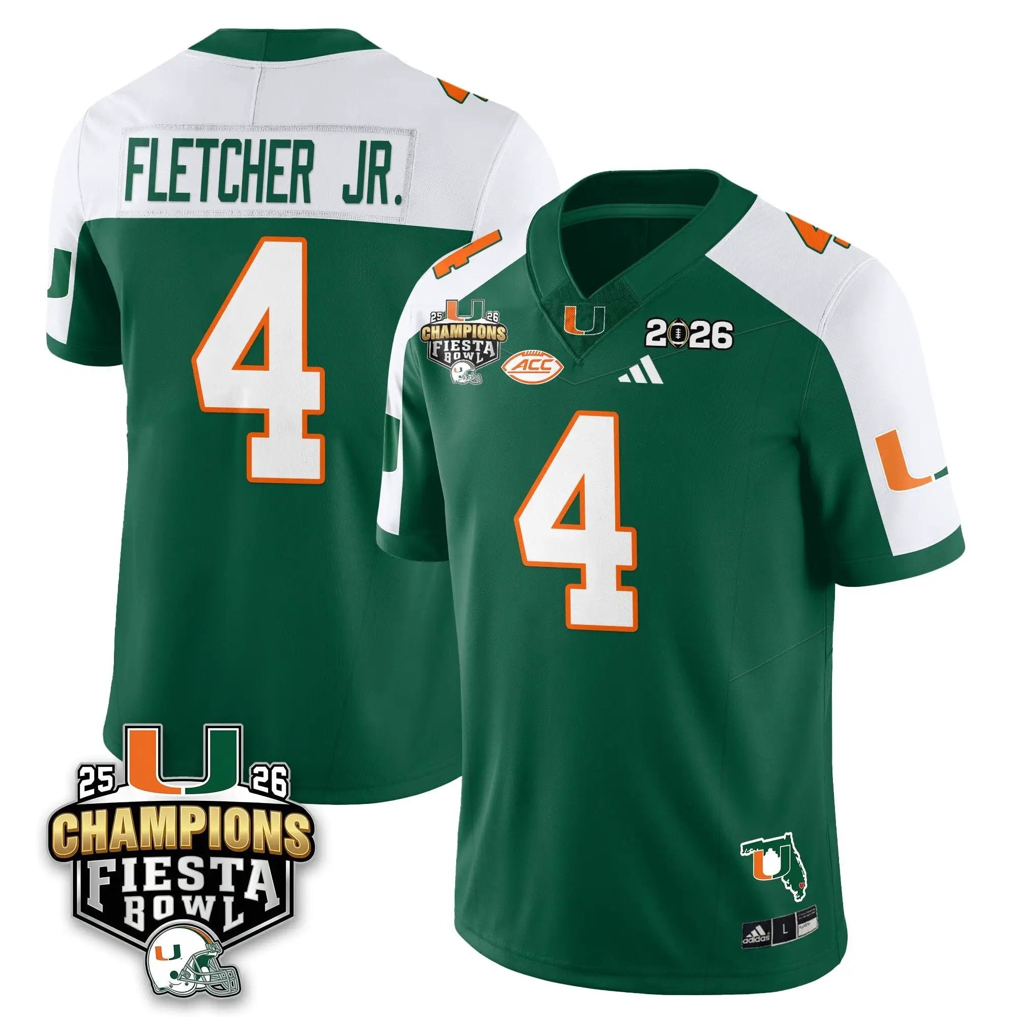 MIA Football Vapor Limited Jersey V3 - Fiesta Bowl Champions by Miami Hurricanes