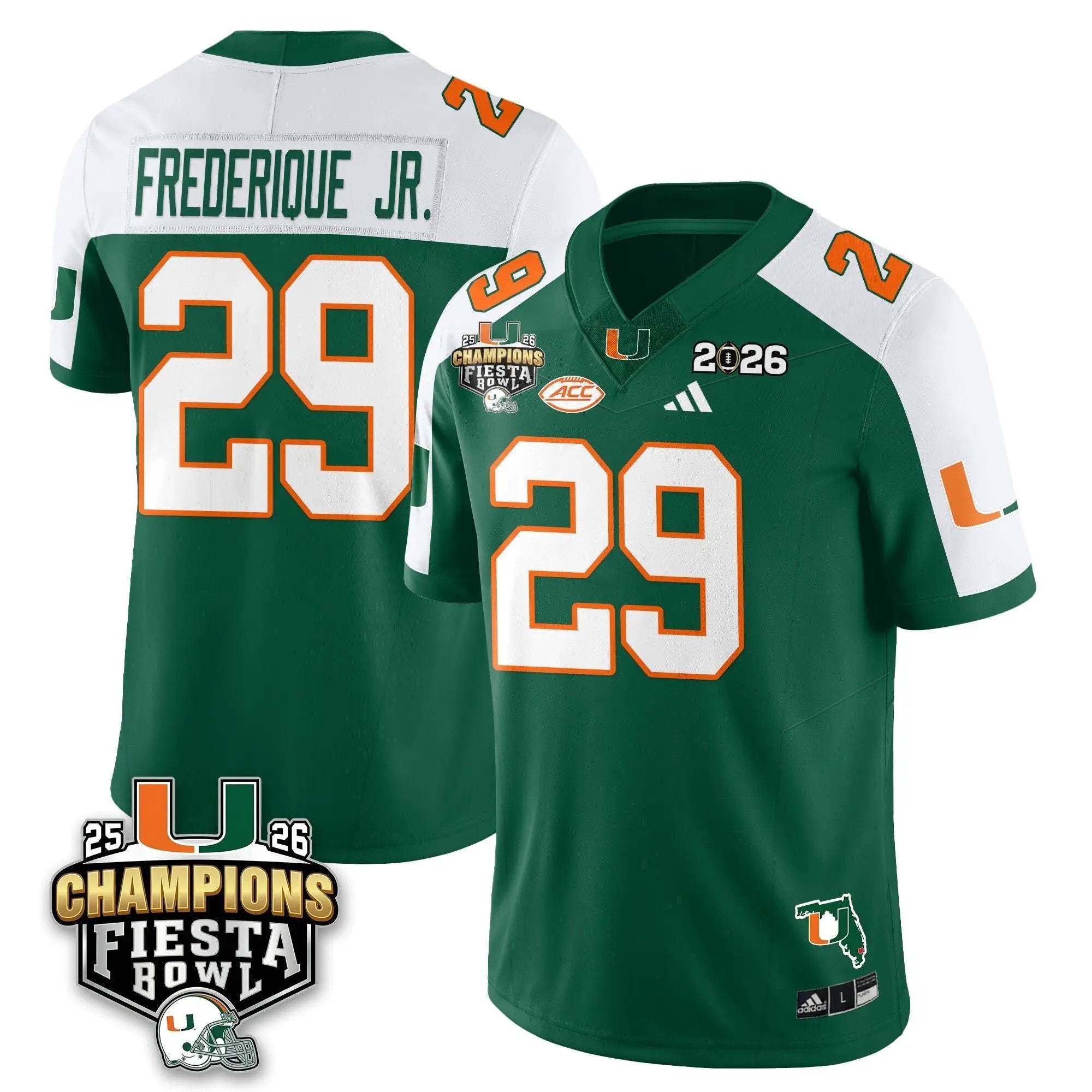 MIA Football Vapor Limited Jersey V3 - Fiesta Bowl Champions by Miami Hurricanes