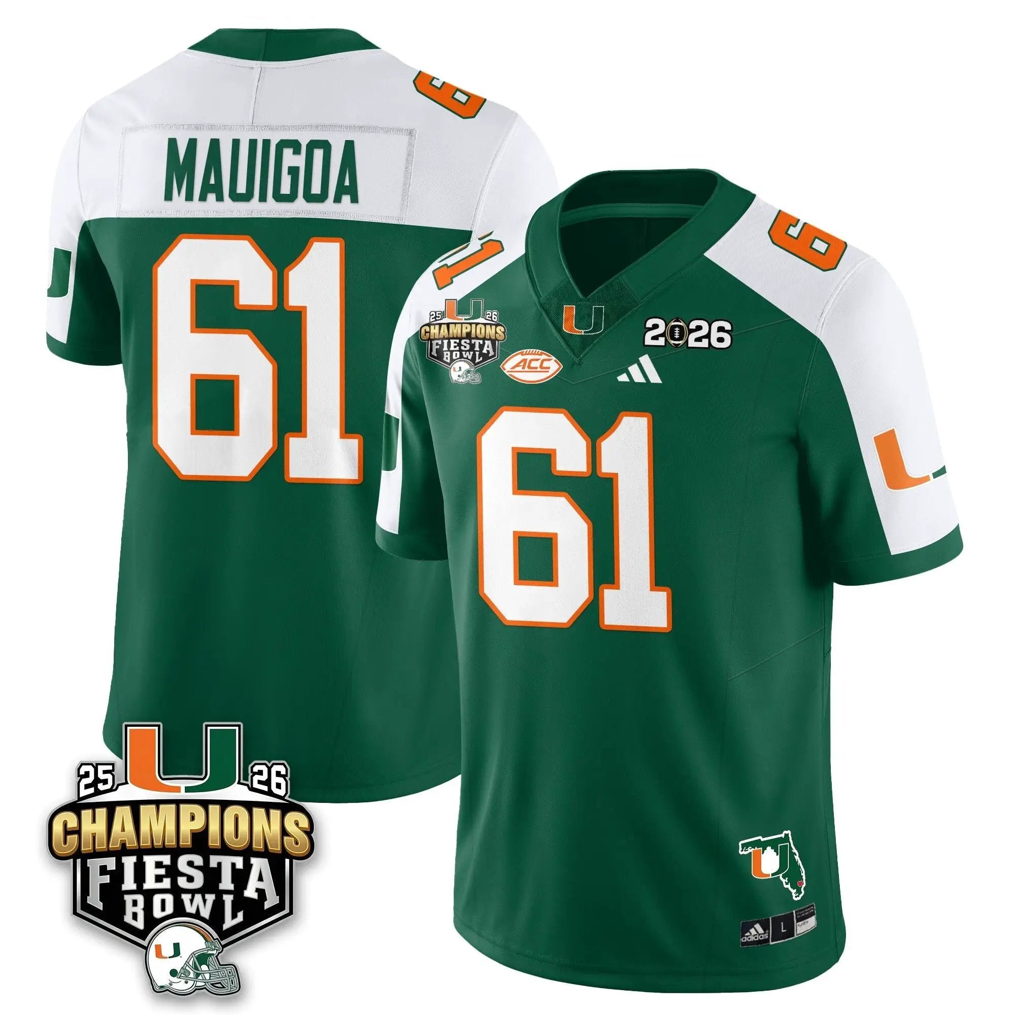 MIA Football Vapor Limited Jersey V3 - Fiesta Bowl Champions by Miami Hurricanes