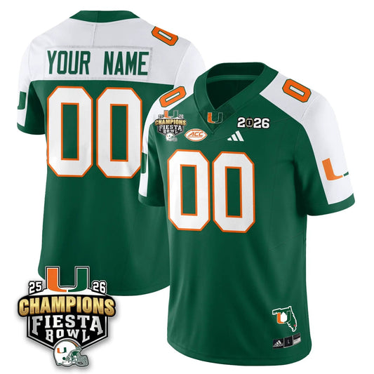 Custom MIA Football Vapor Limited Jersey V3 - Fiesta Bowl Champions by Miami Hurricanes
