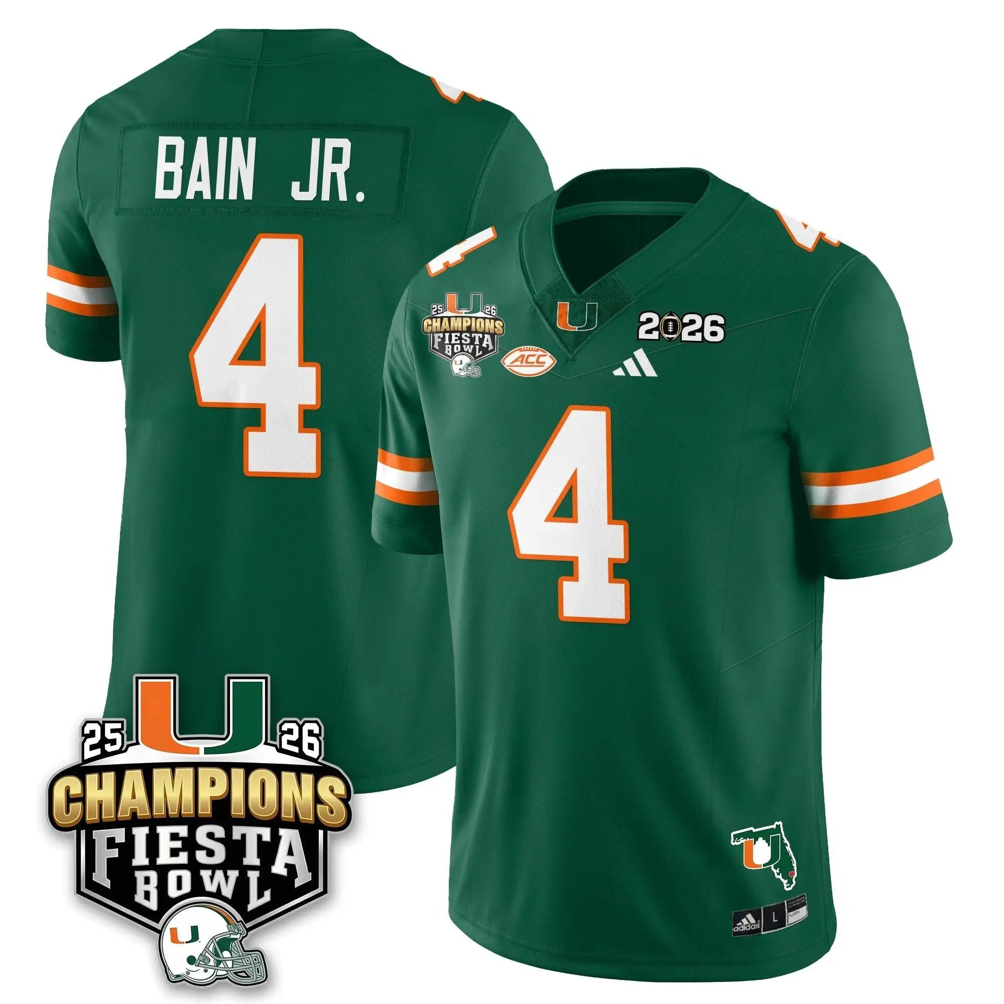 MIA Football Vapor Limited Jersey V3 - Fiesta Bowl Champions by Miami Hurricanes