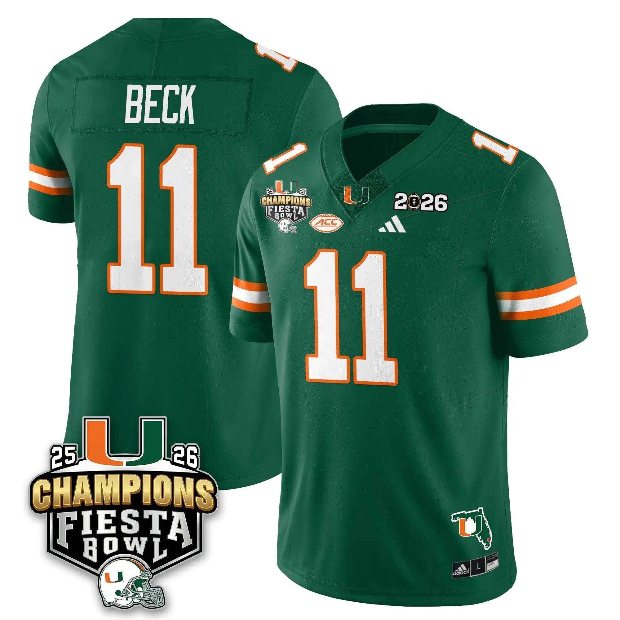 MIA Football Vapor Limited Jersey V3 - Fiesta Bowl Champions by Miami Hurricanes