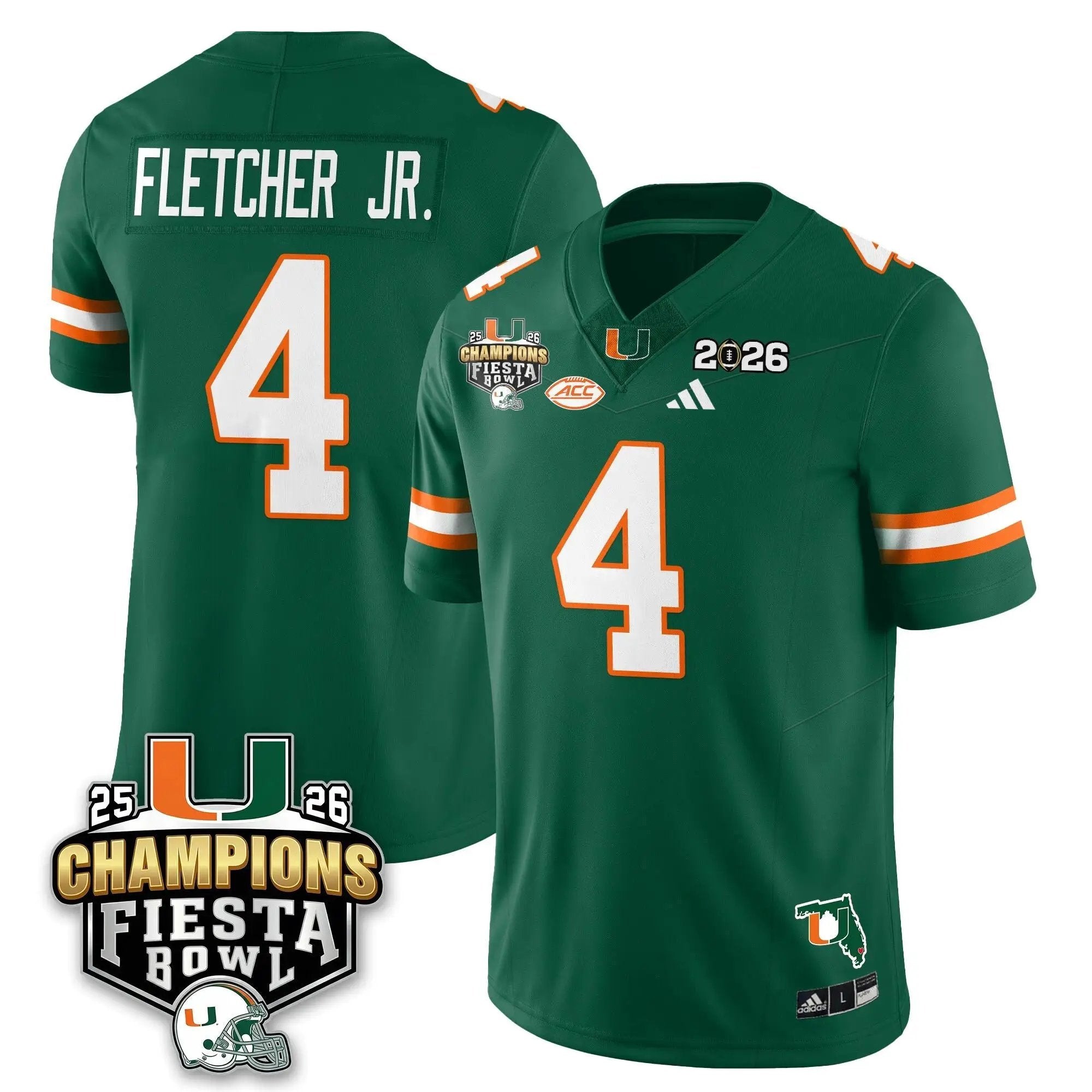 MIA Football Vapor Limited Jersey V3 - Fiesta Bowl Champions by Miami Hurricanes