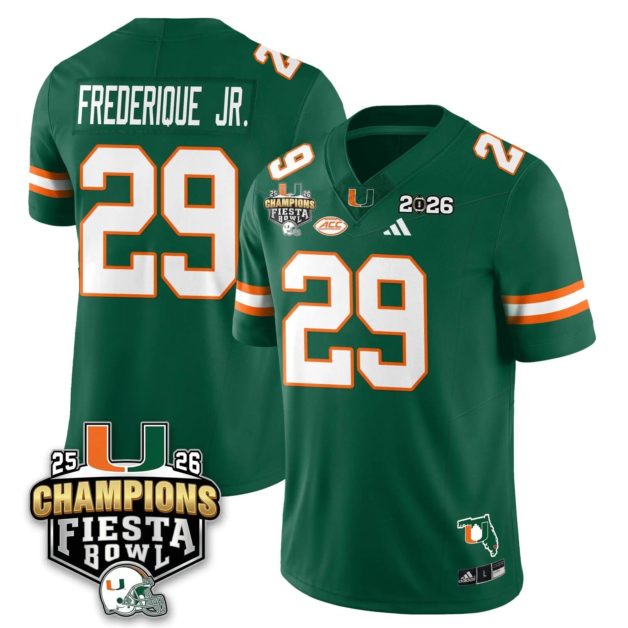 MIA Football Vapor Limited Jersey V3 - Fiesta Bowl Champions by Miami Hurricanes