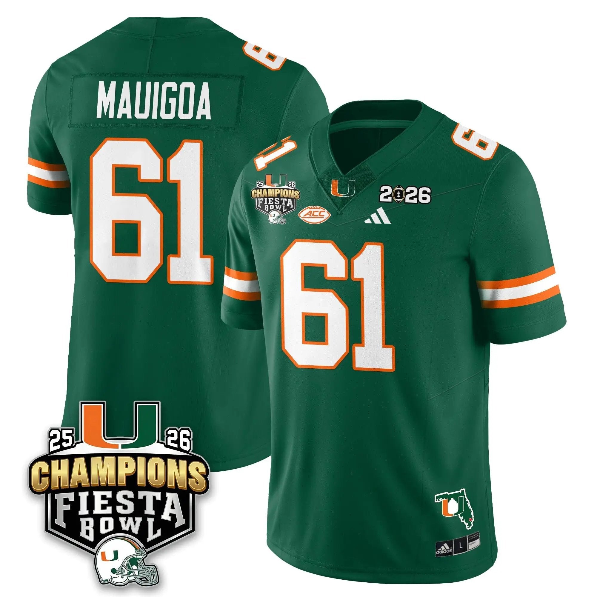 MIA Football Vapor Limited Jersey V3 - Fiesta Bowl Champions by Miami Hurricanes
