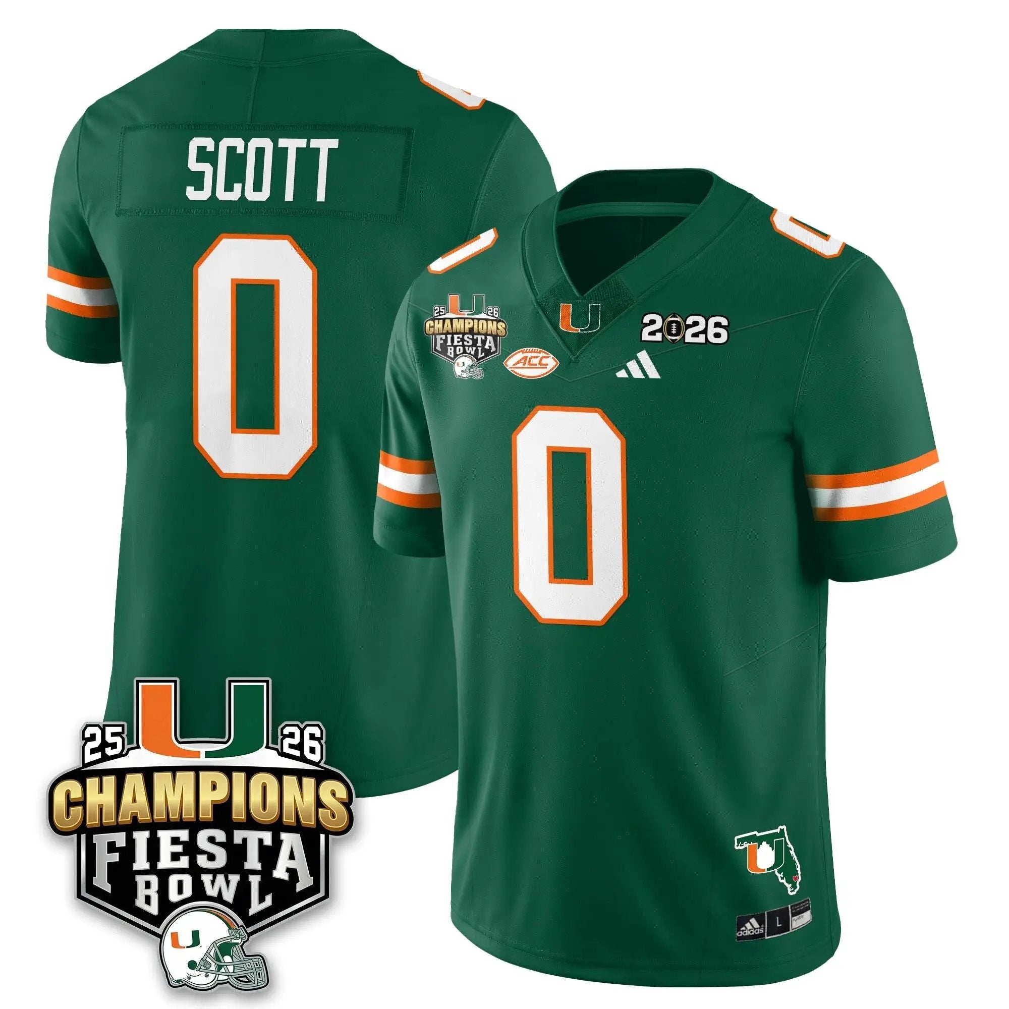 MIA Football Vapor Limited Jersey V3 - Fiesta Bowl Champions by Miami Hurricanes
