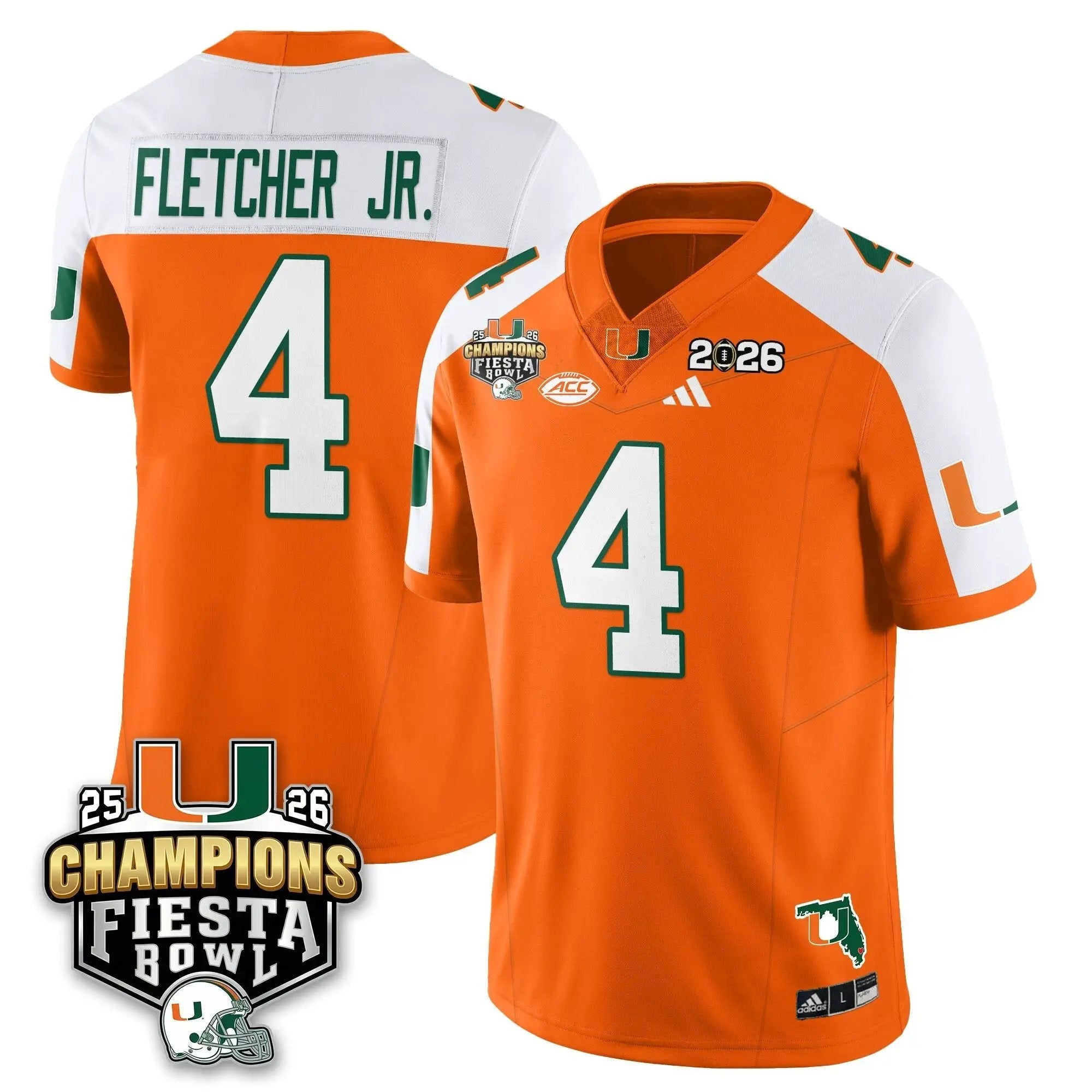 MIA Football Vapor Limited Jersey V3 - Fiesta Bowl Champions by Miami Hurricanes