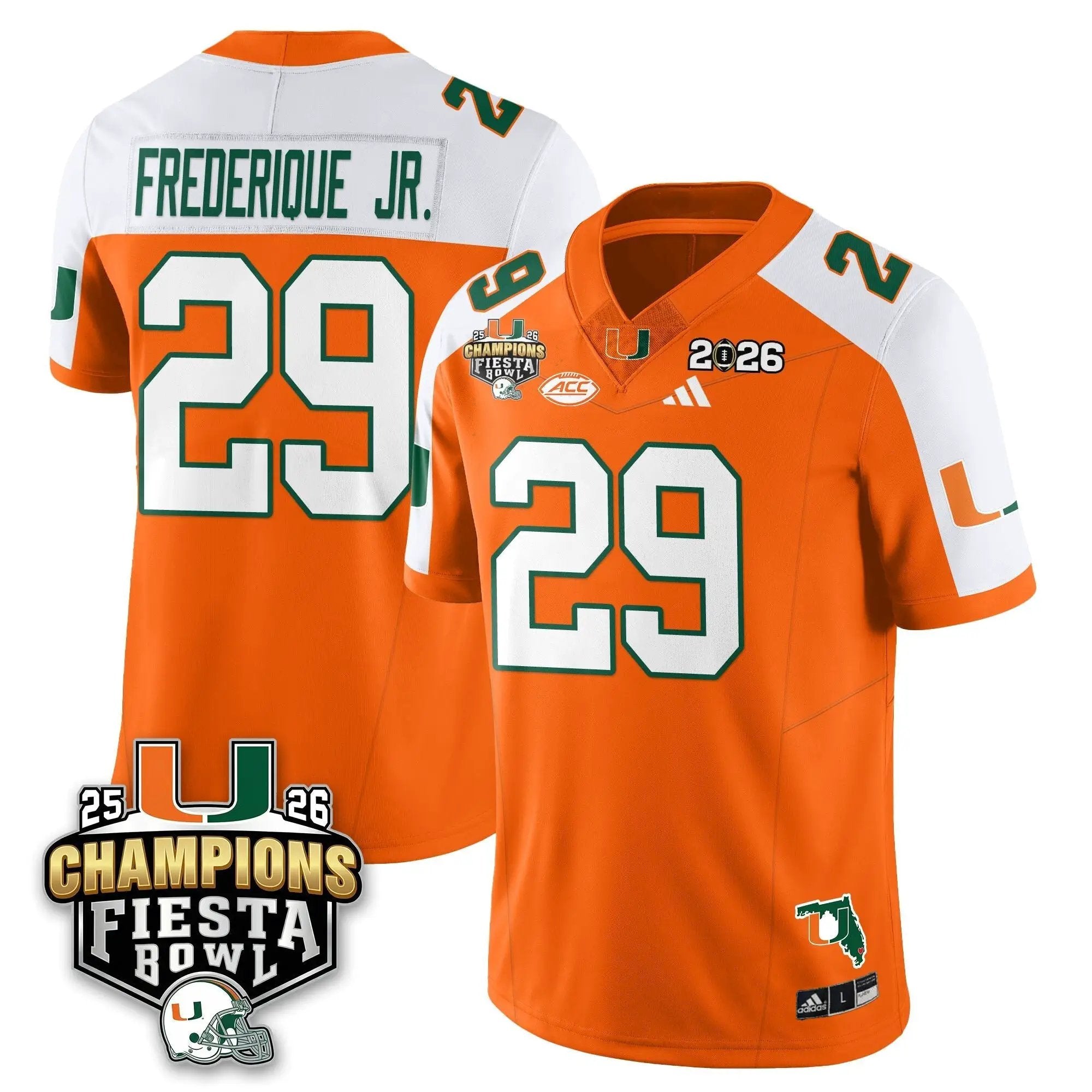 MIA Football Vapor Limited Jersey V3 - Fiesta Bowl Champions by Miami Hurricanes