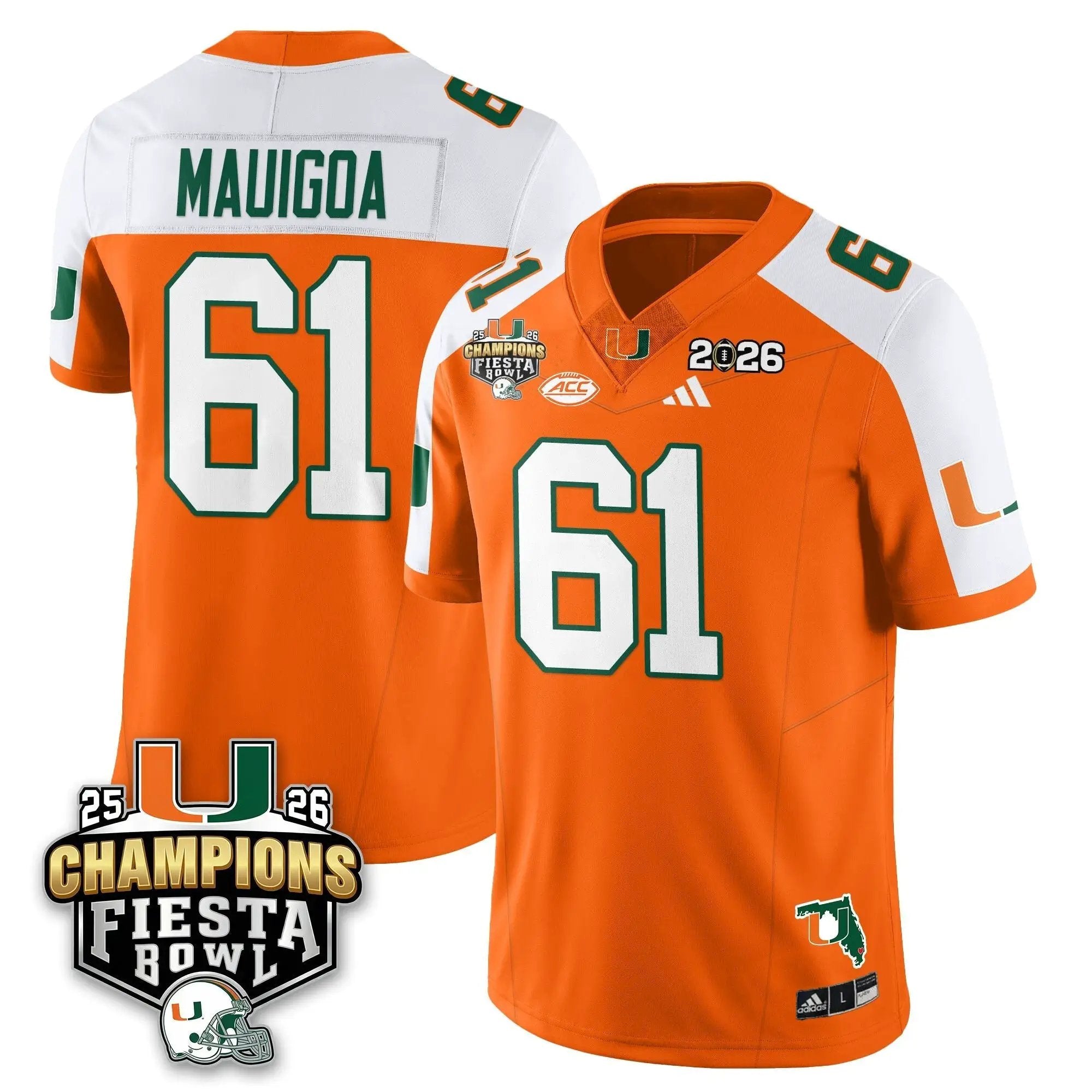 MIA Football Vapor Limited Jersey V3 - Fiesta Bowl Champions by Miami Hurricanes
